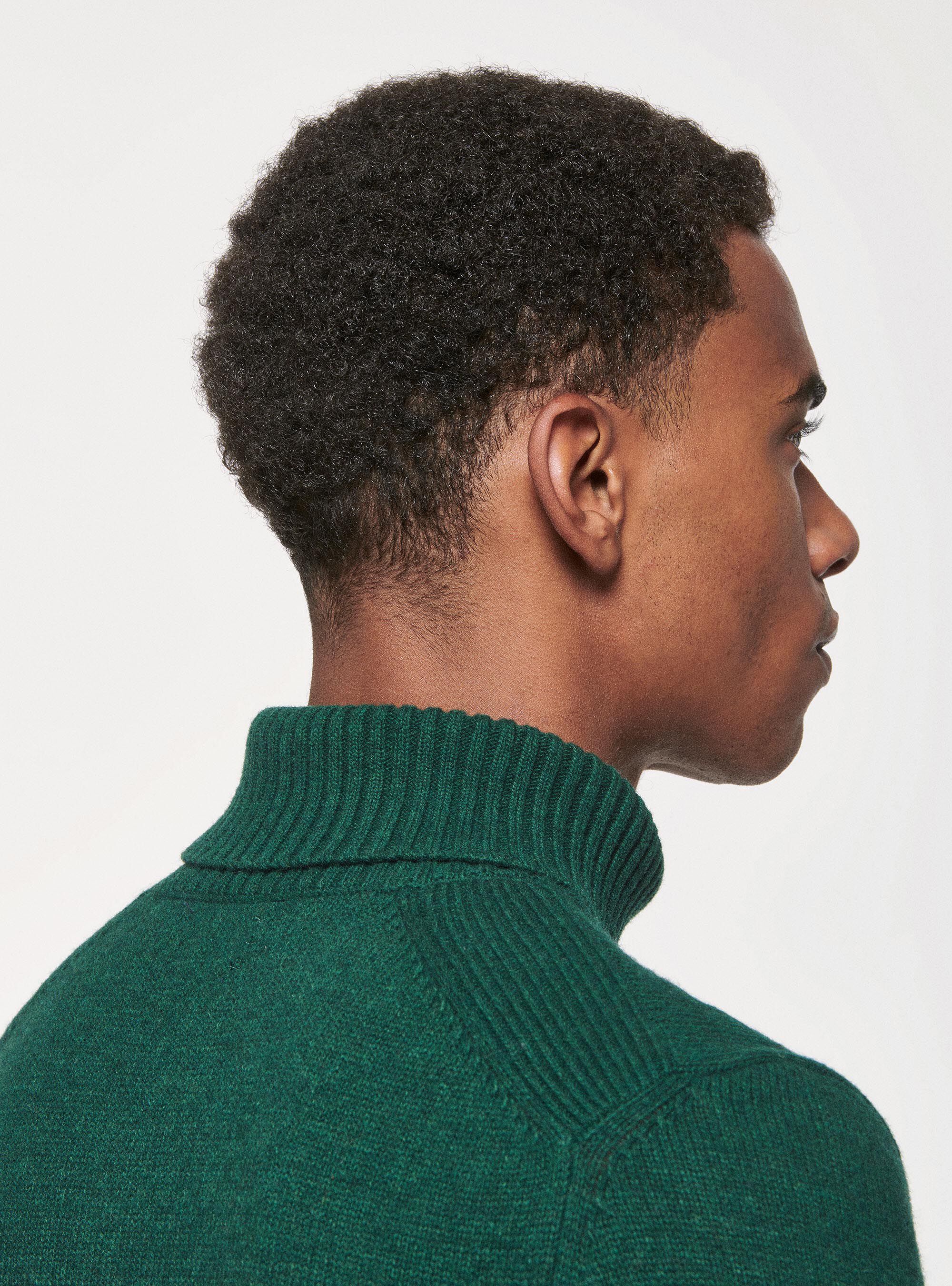 Pull en m&eacute;lange de laine, VERT