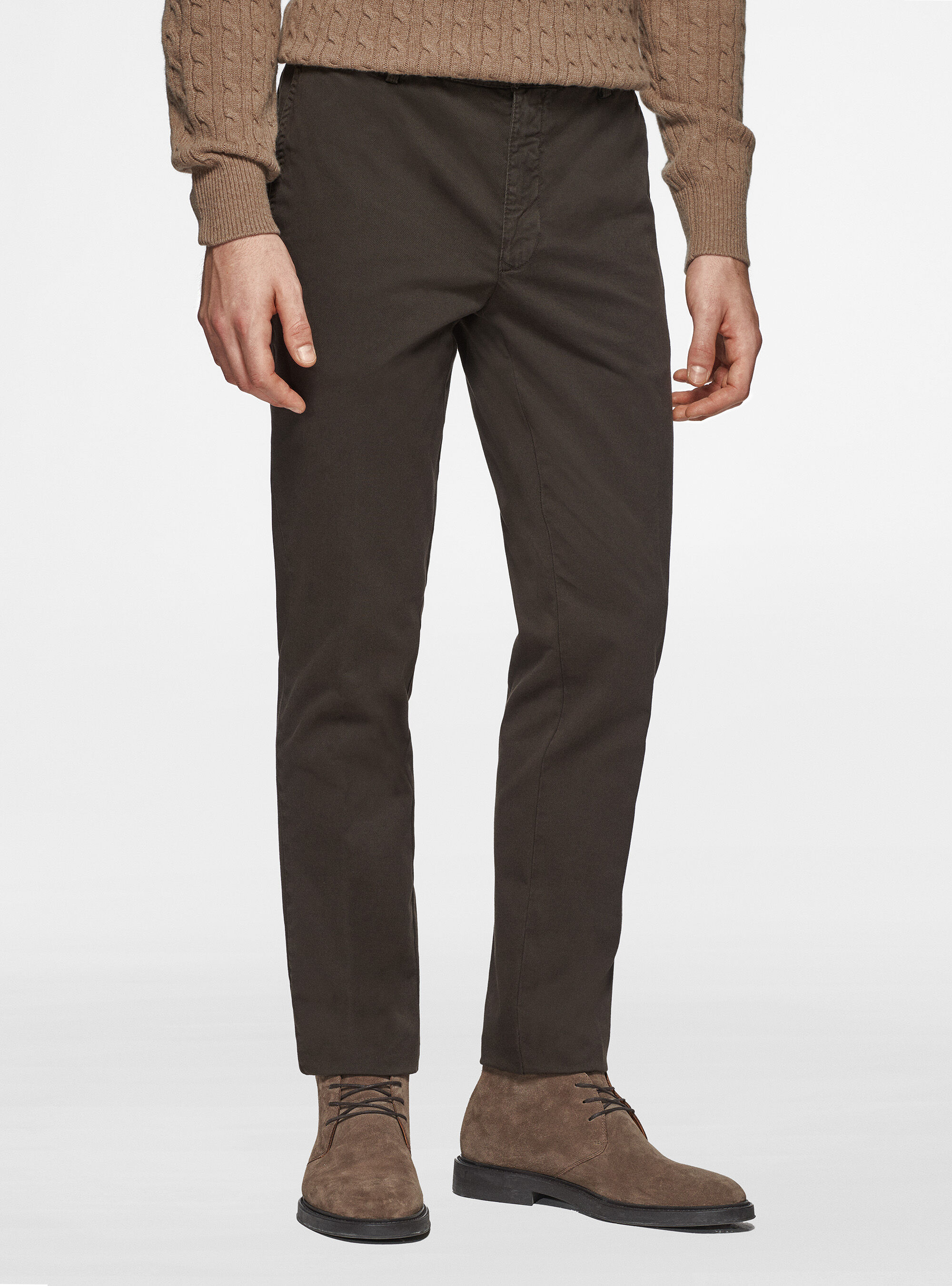Pantaloni chino slim fit in twill stretch