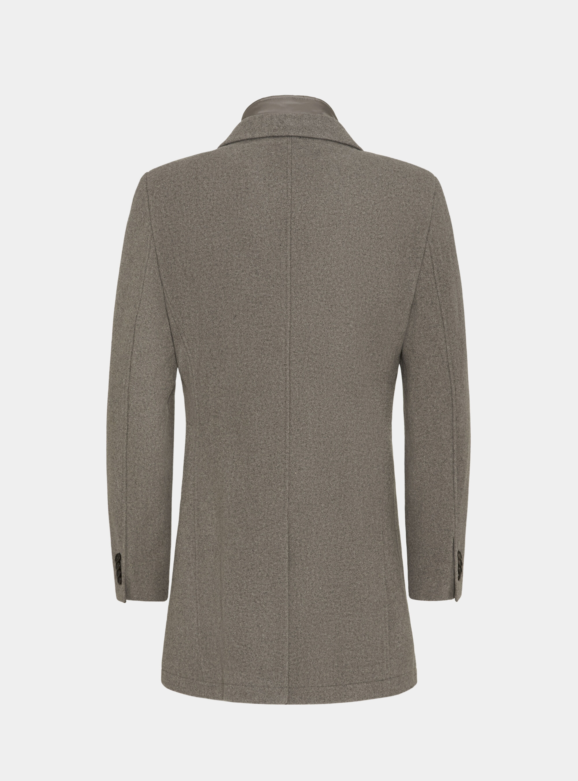 Wool-blend coat with bib, MUD