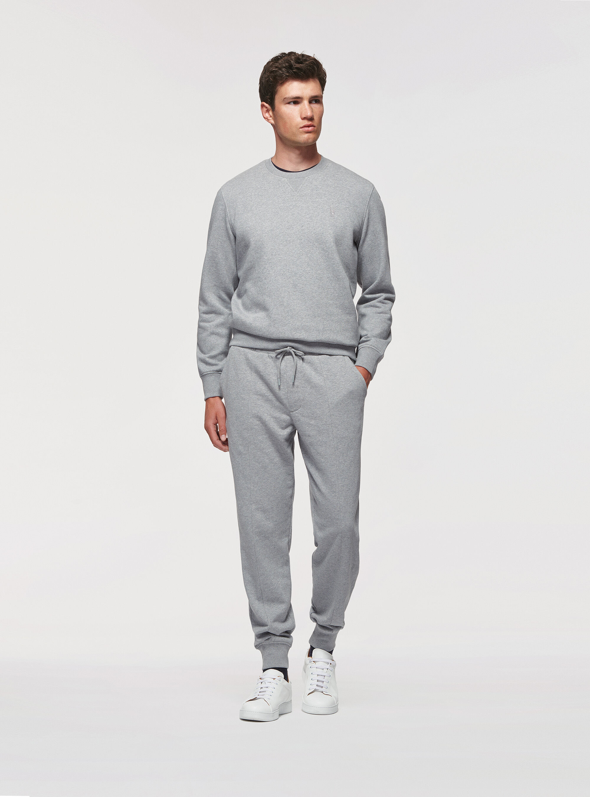Sweat à col rond gris clearance