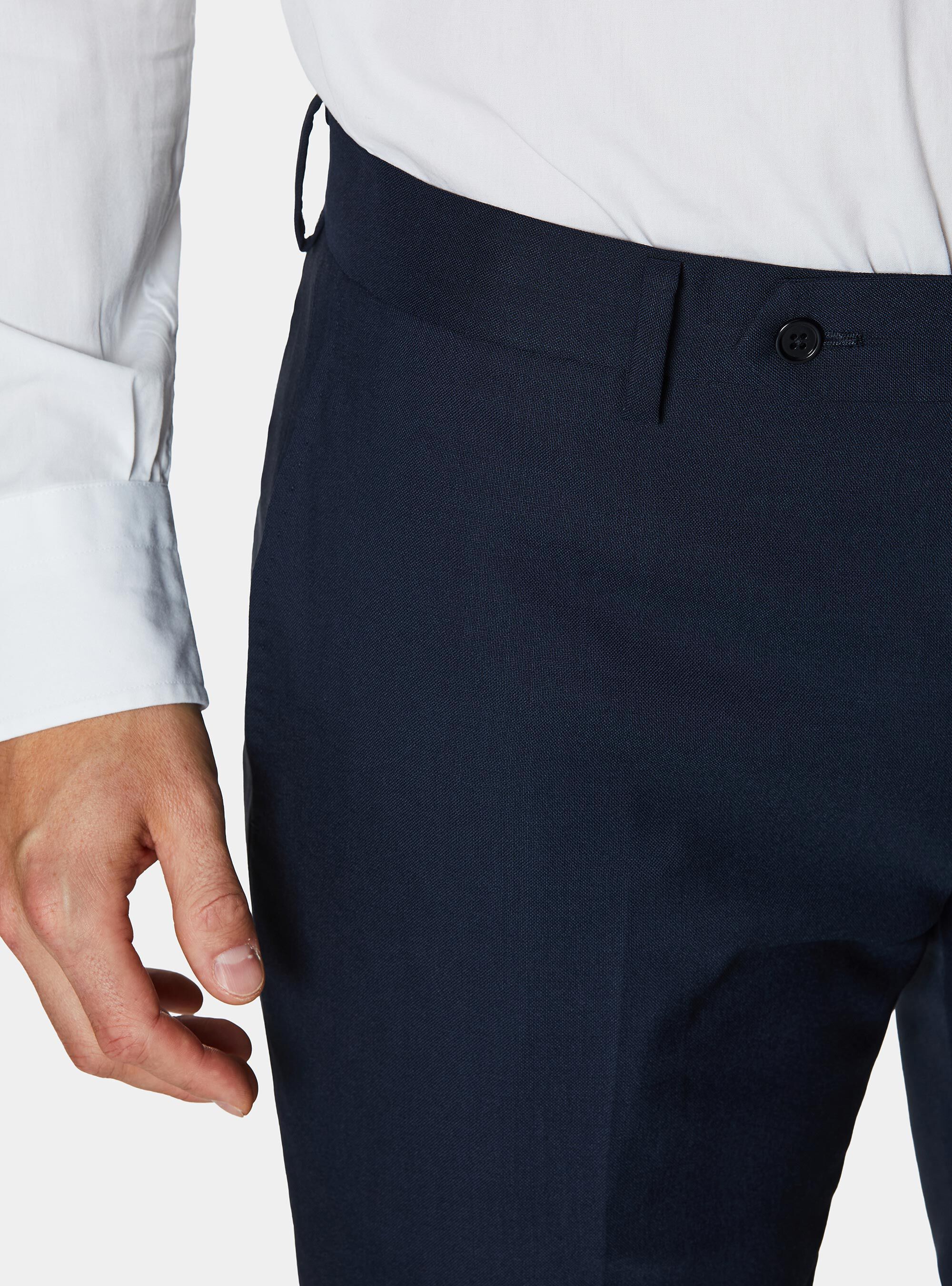 Pantaloni abito in pura lana Vitale Barberis Canonico, NAVY