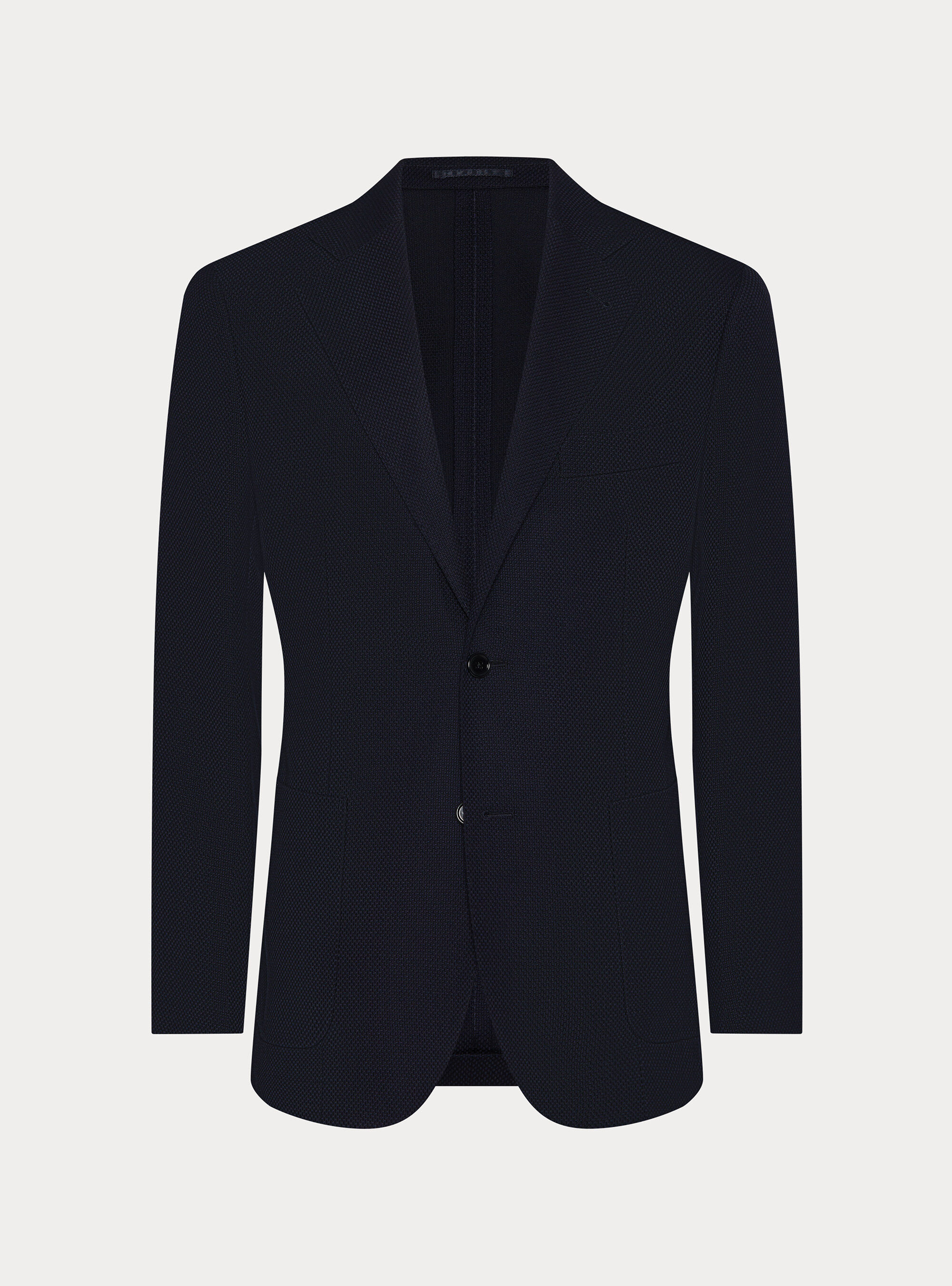 Americana de lana hopsack, AZUL MARINO
