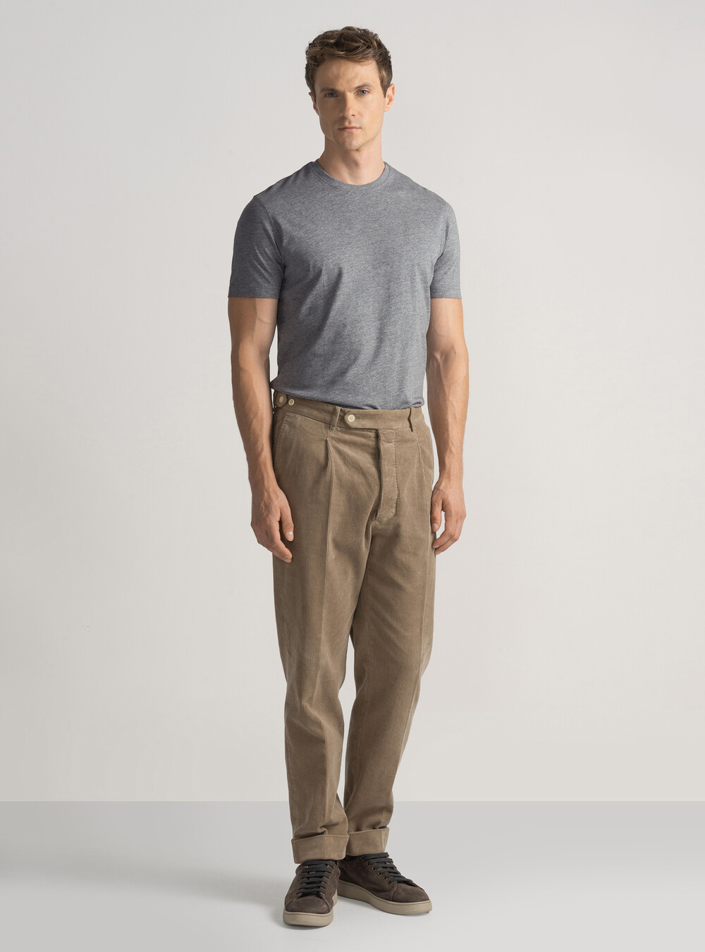 T-shirt in cotone supima mezza manica, GRIGIO CHIARO T-shirt in cotone supima mezza manica