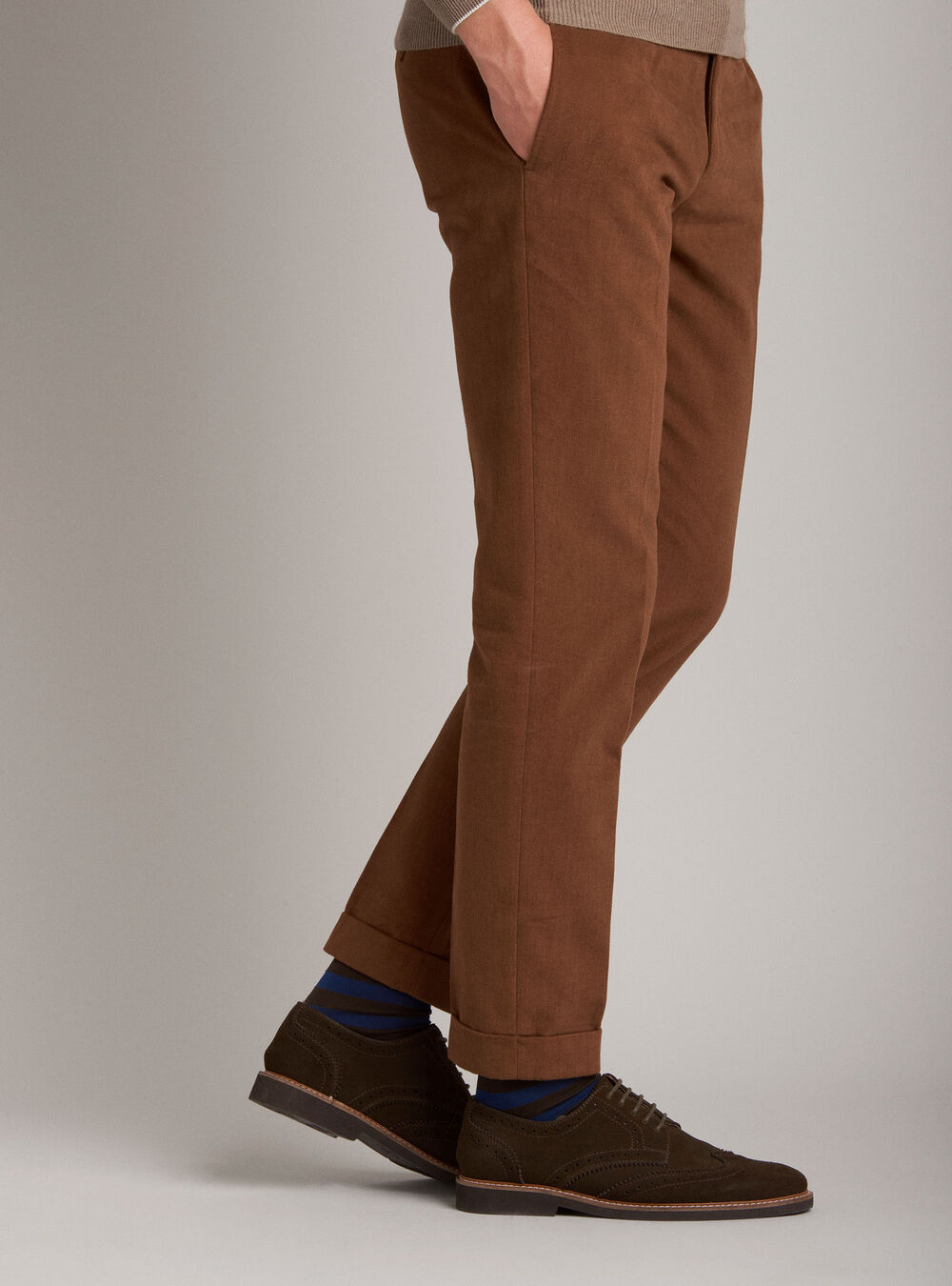 Pantaloni Chino In Twill Di Cotone Smerigliato Gutteridge 96738004