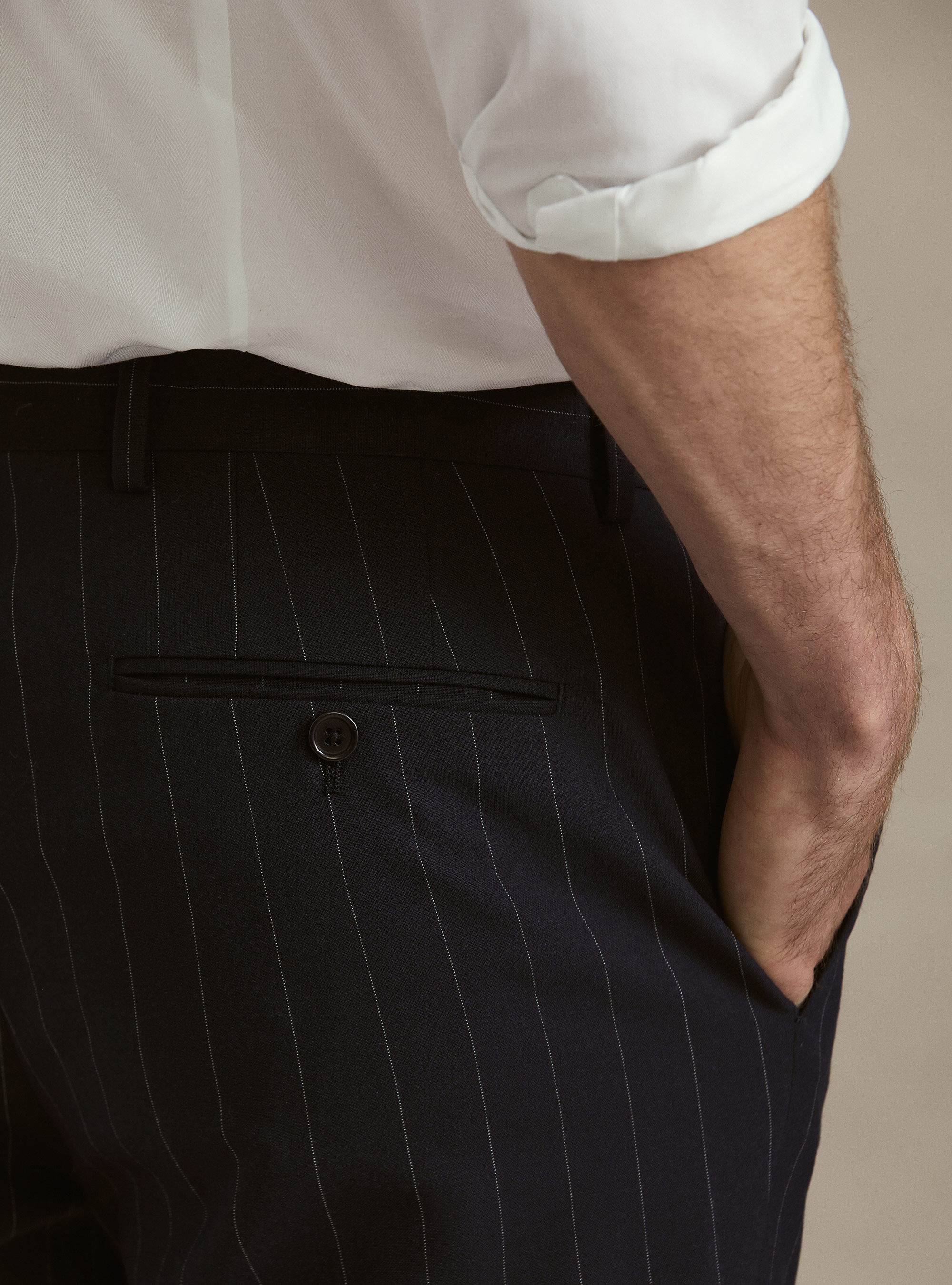 Pantaloni per abito gessato, BLU NAVY