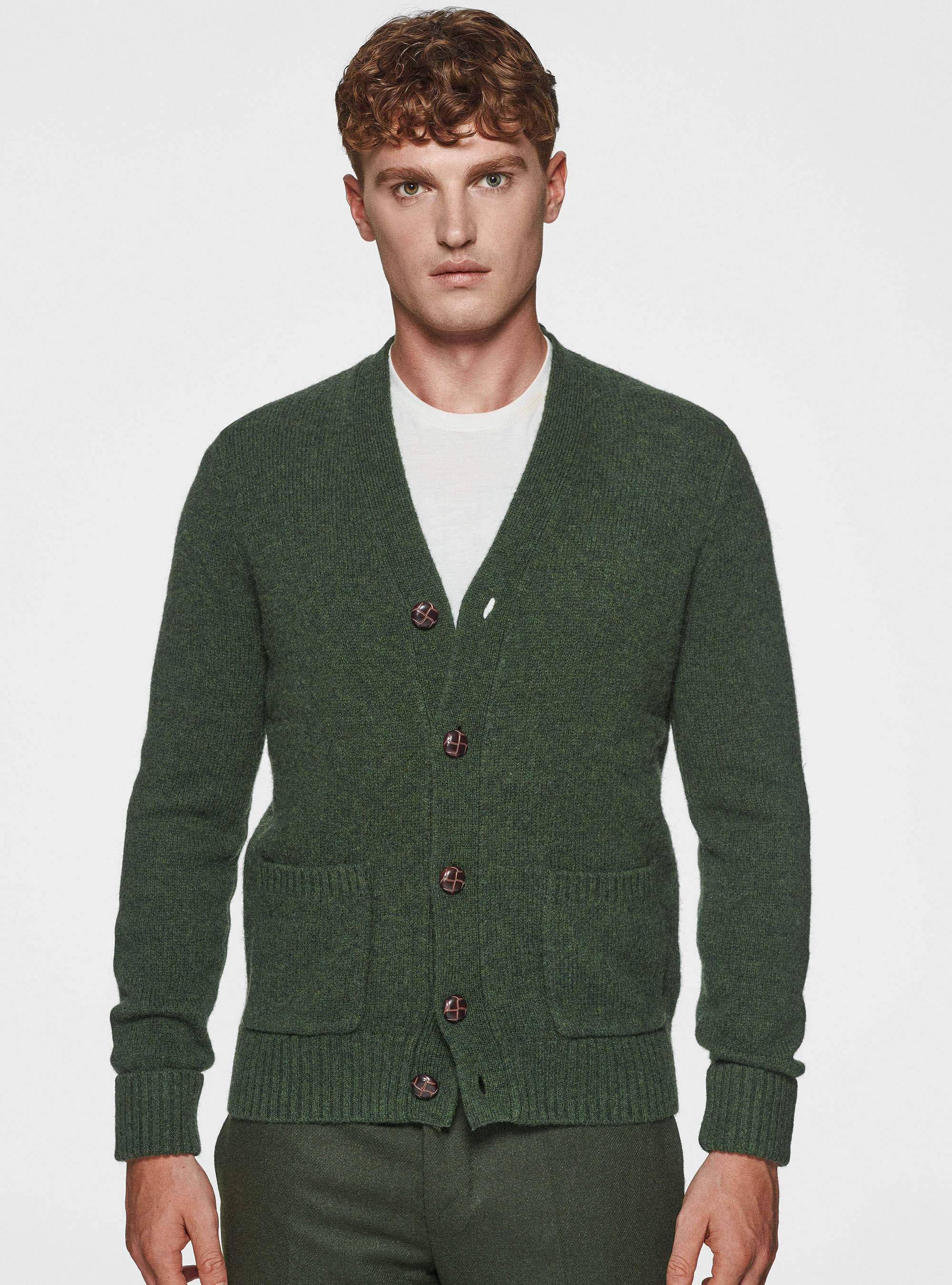 AURALEE PURE SHETLAND WOOL KNIT CARDIGAN（Knit - Men