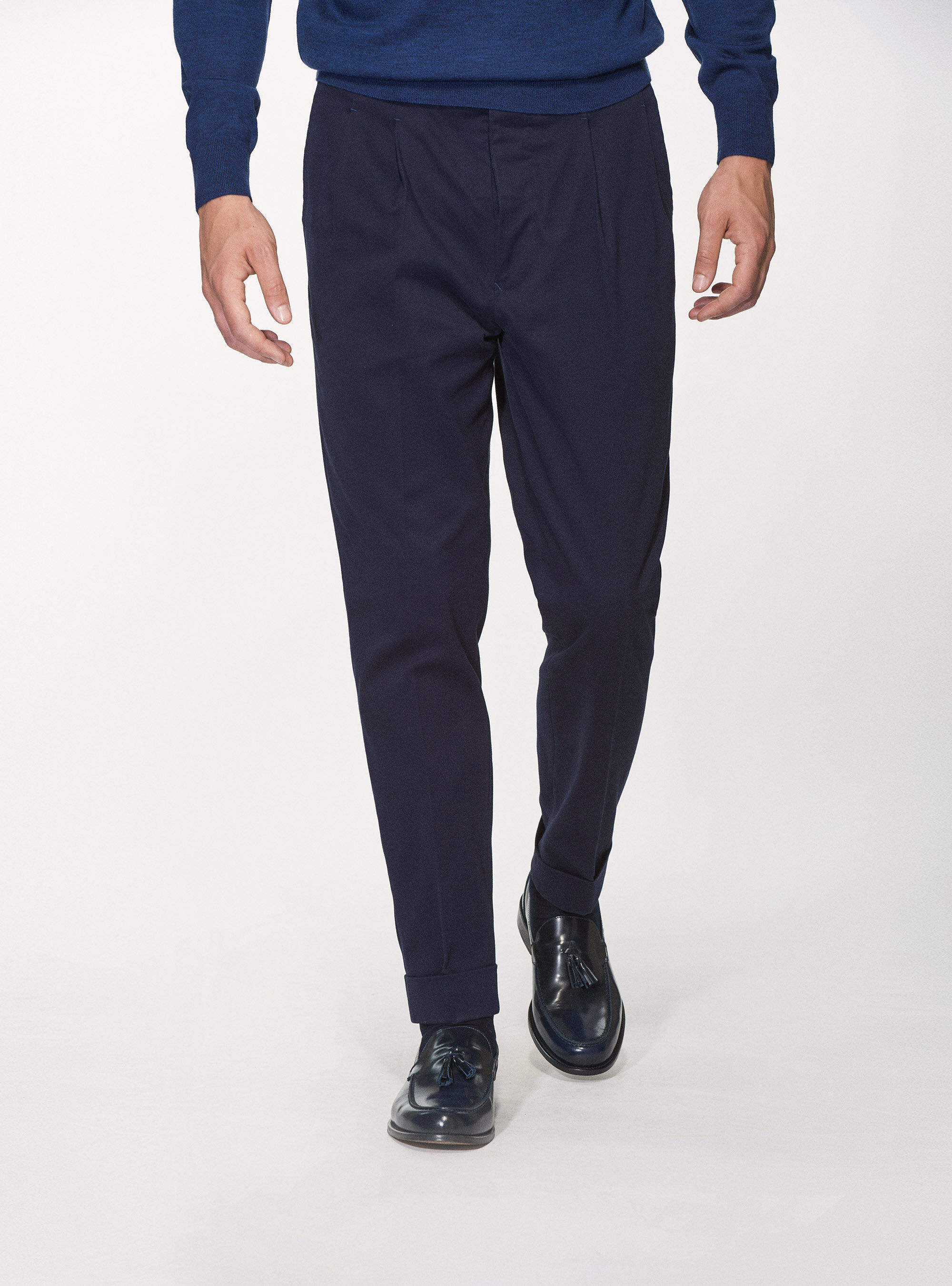 Pantalon a pince bleu sale marine homme