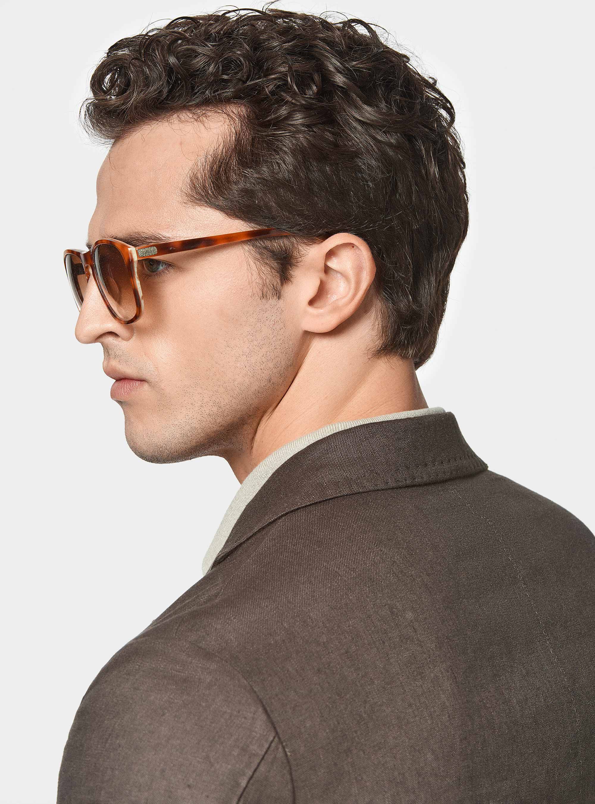 Pure linen suit blazer, BROWN