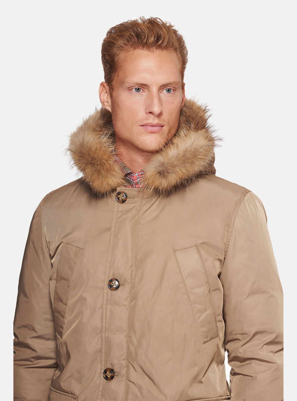 Cuscino Lana Seta bicolore Rosa ed Ecru, interno in piumino d'oca