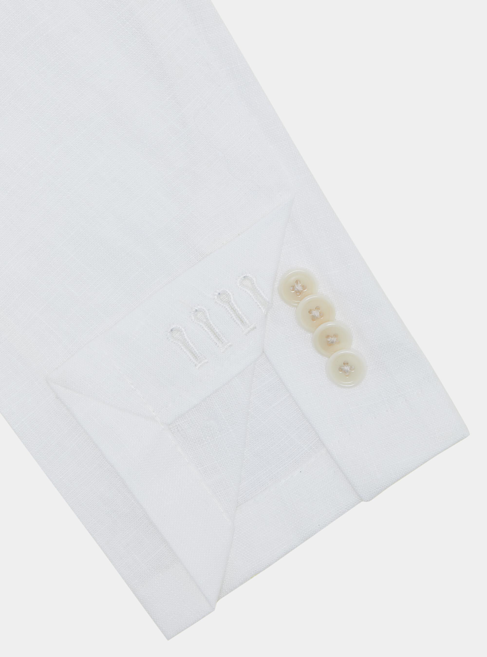 Giacca abito in puro lino, BIANCO