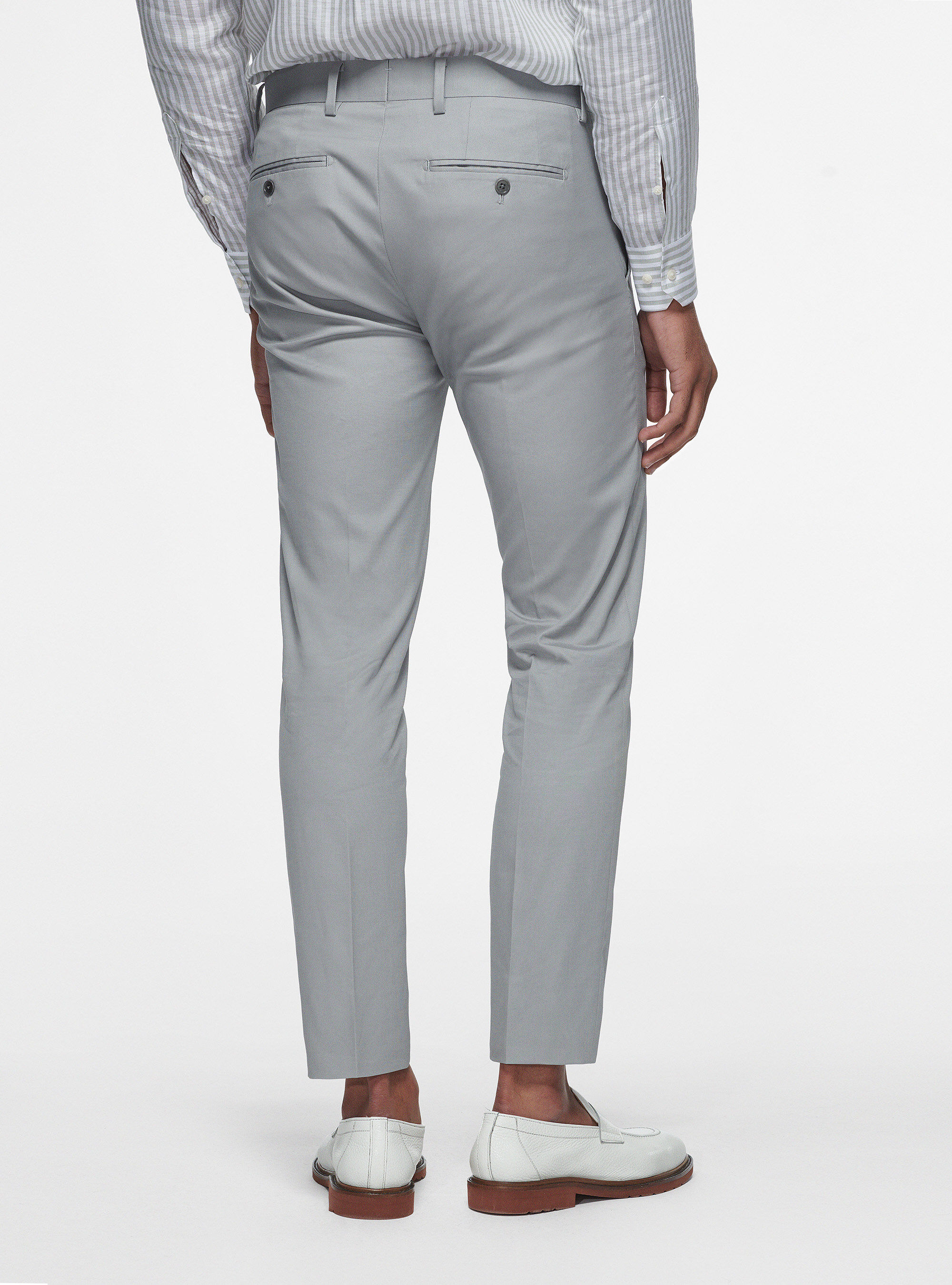 Armoured cotton trousers, LIGHT GREY MELANGE