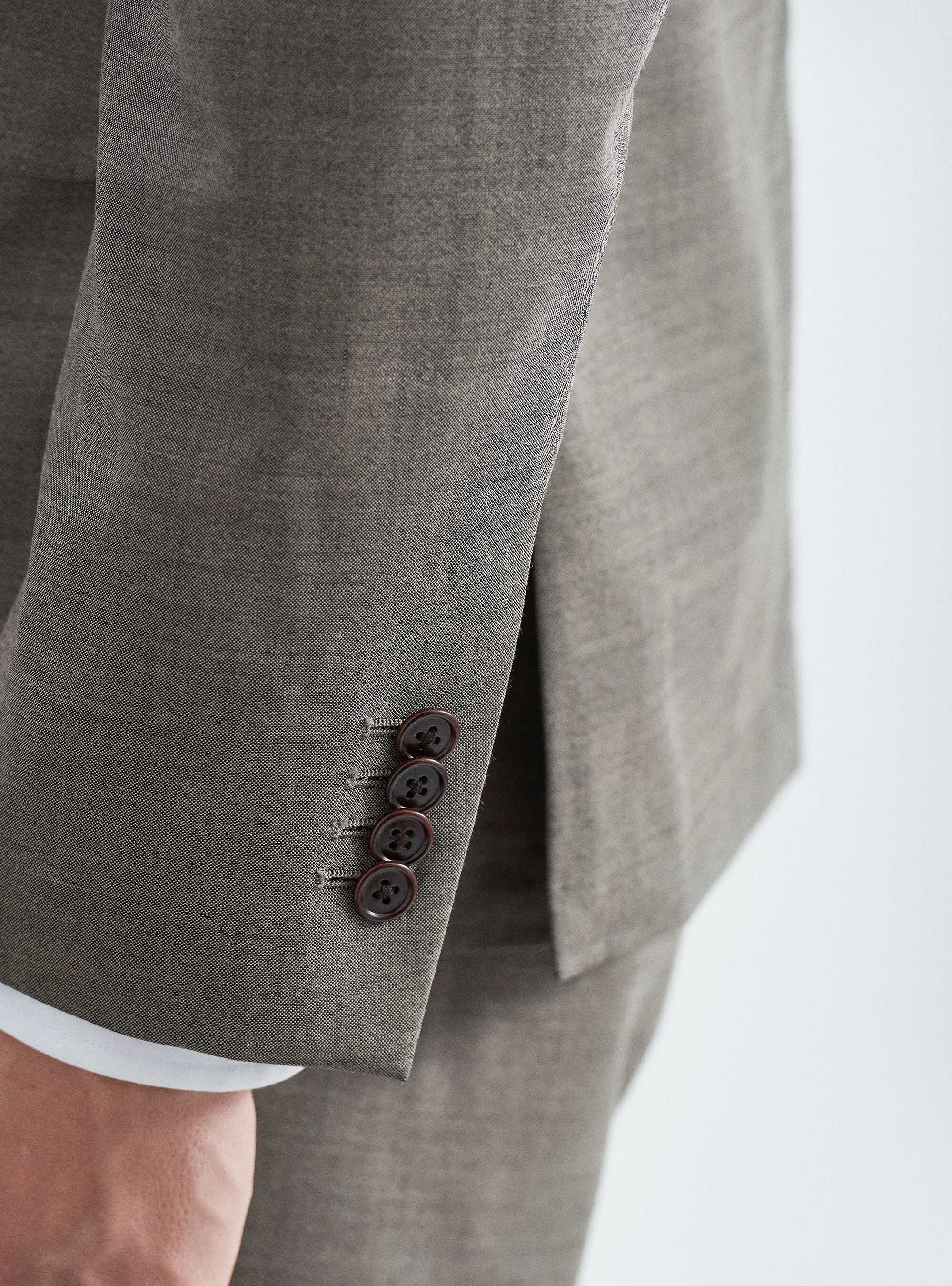 Giacca per abito in fresco lana, ECRU