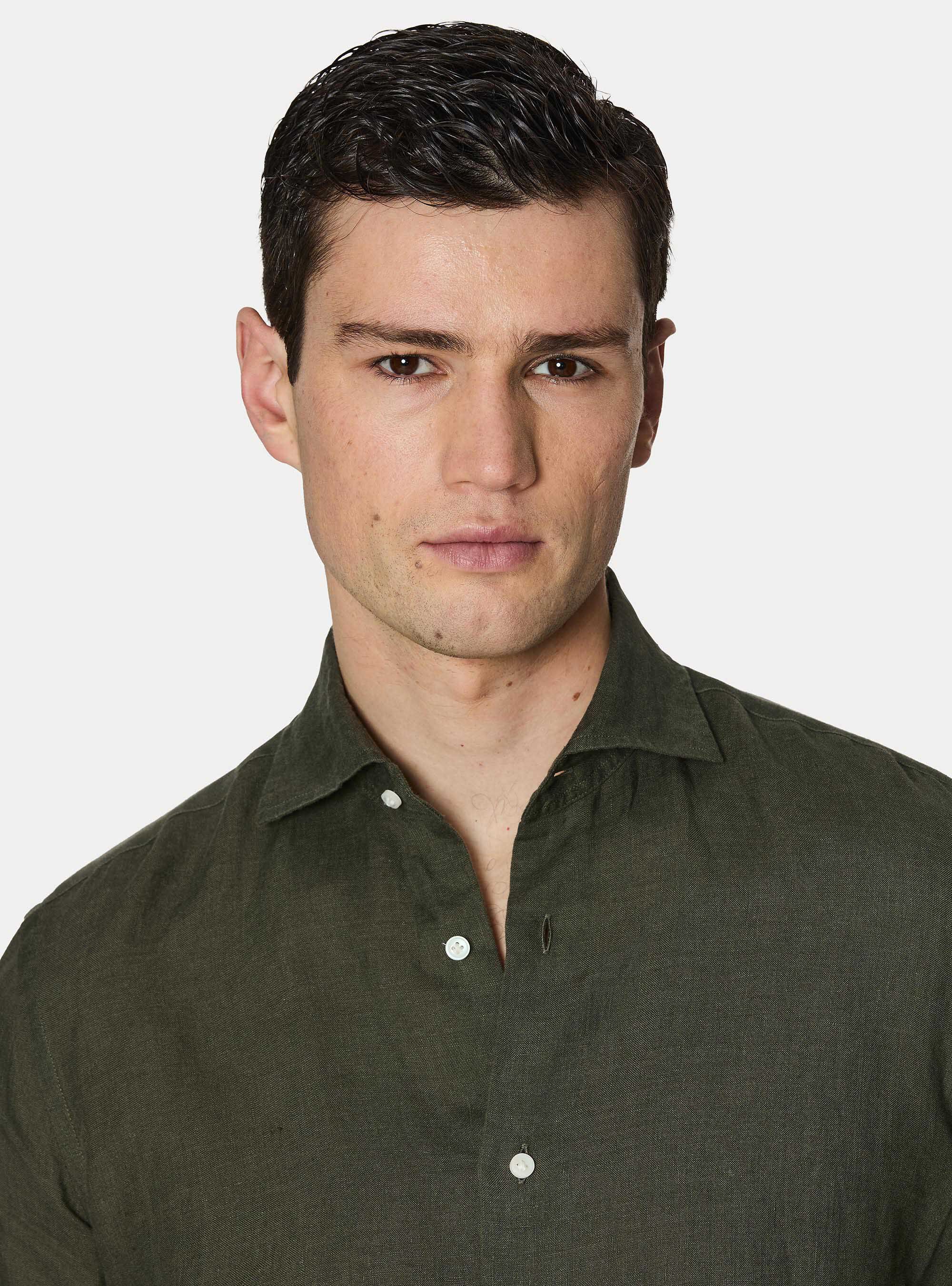 Camicia in puro lino, MILITARE 0609C