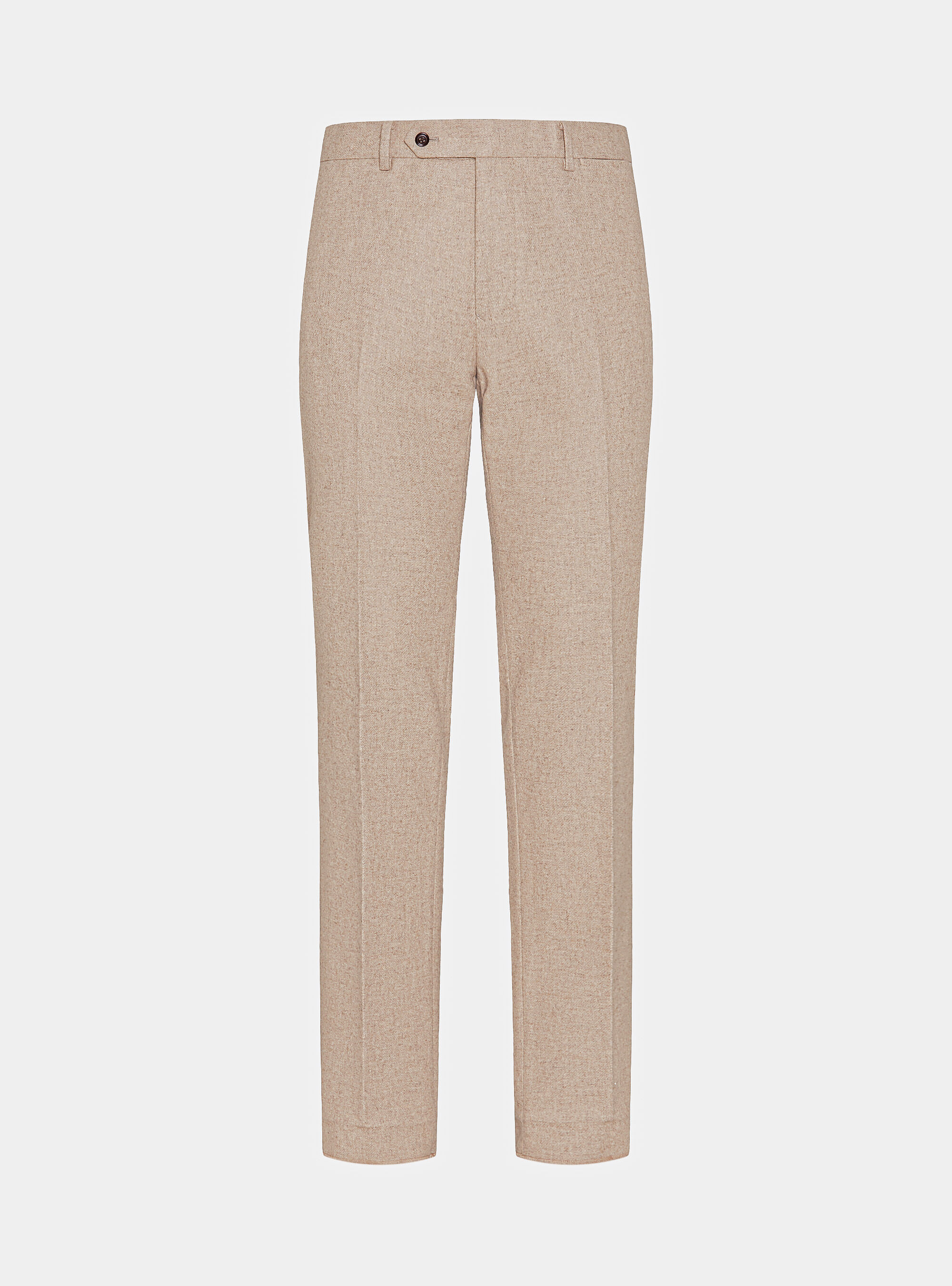 Wool blend flannel trousers, SAND