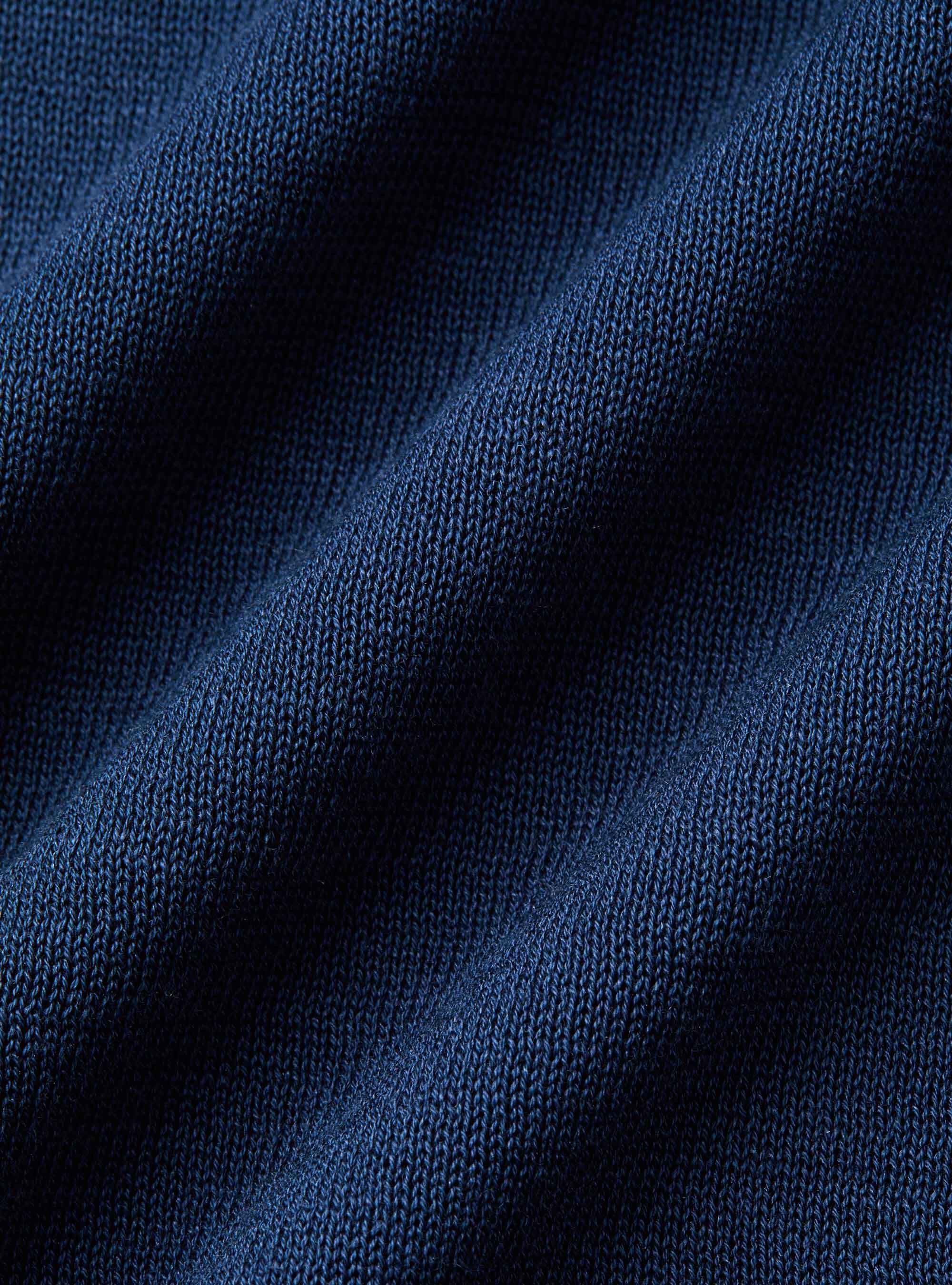 Cotton and silk crew neck sweater, INK