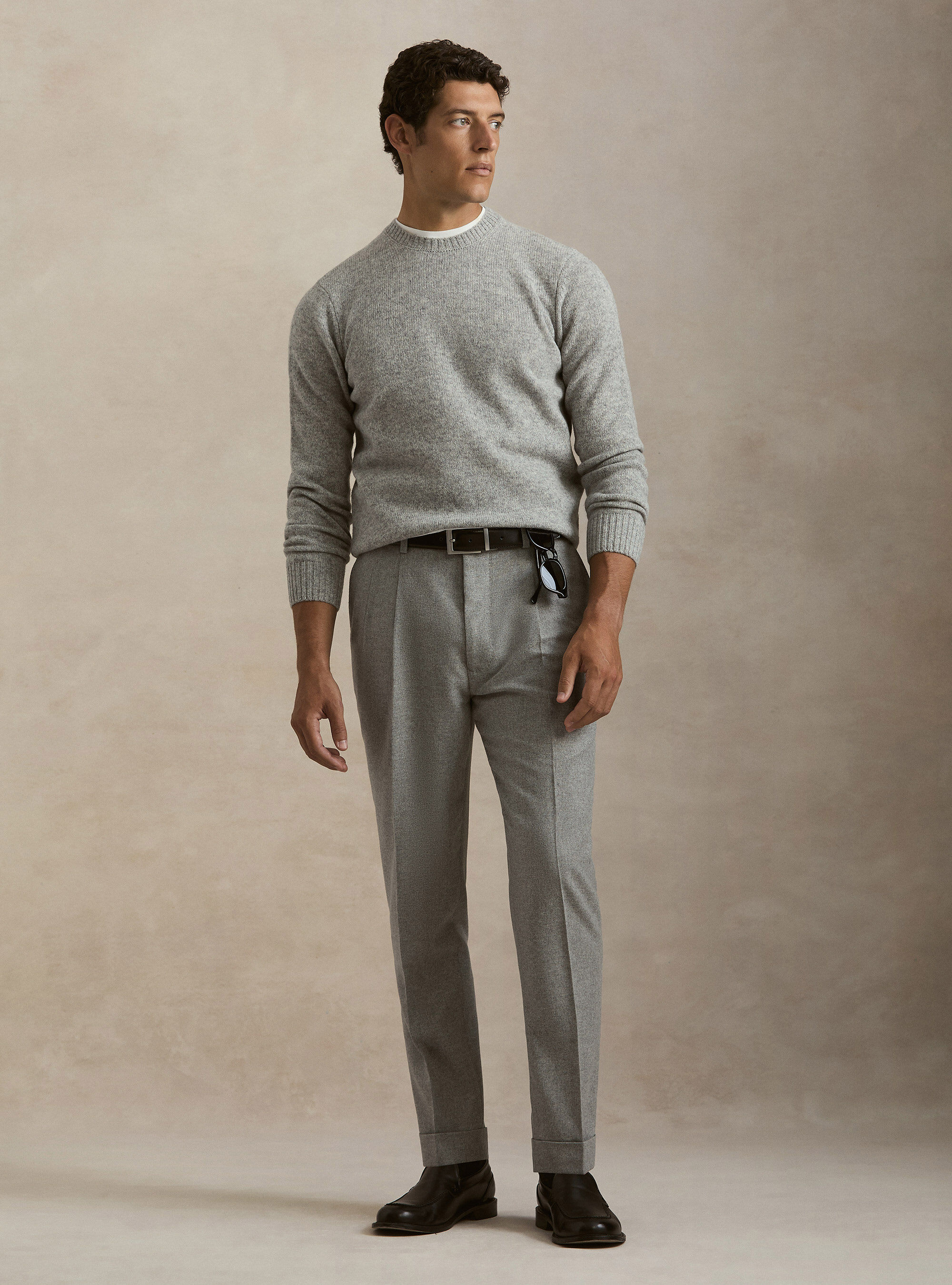 Pure Shetland wool crewneck sweater