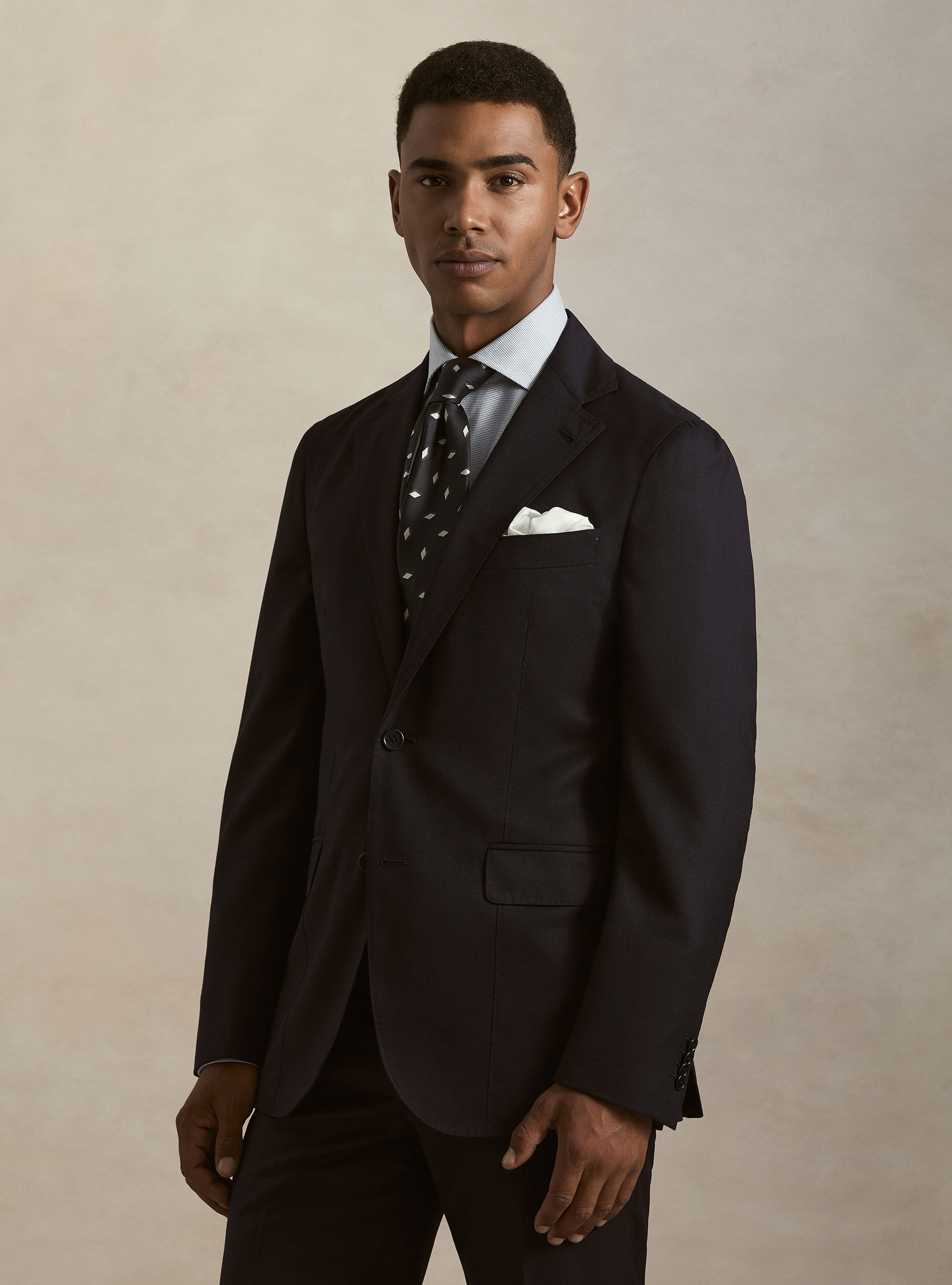 Wool flannel suit blazer
