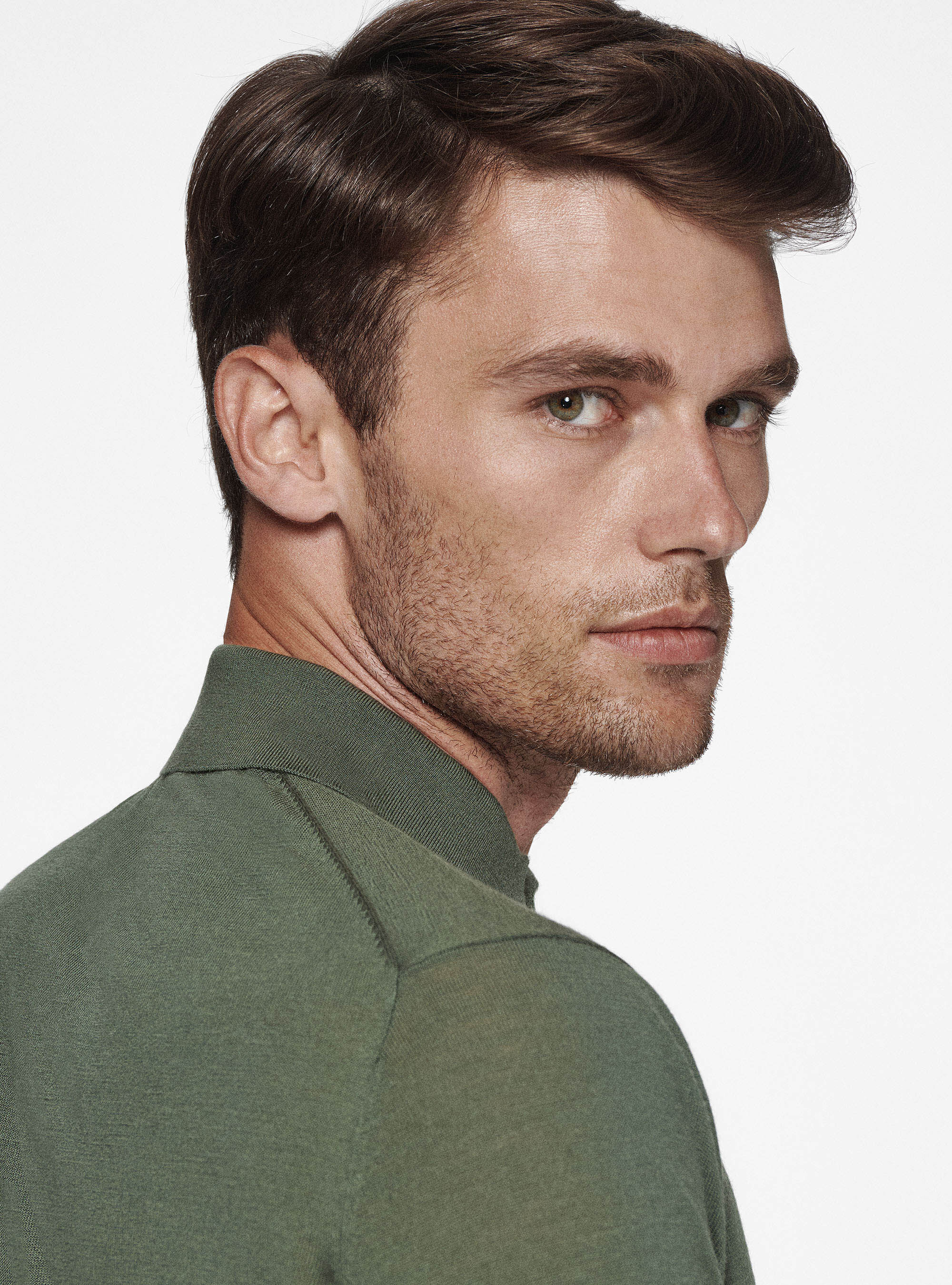 Polo de pura lana merina extrafina, MILITARE 0609C