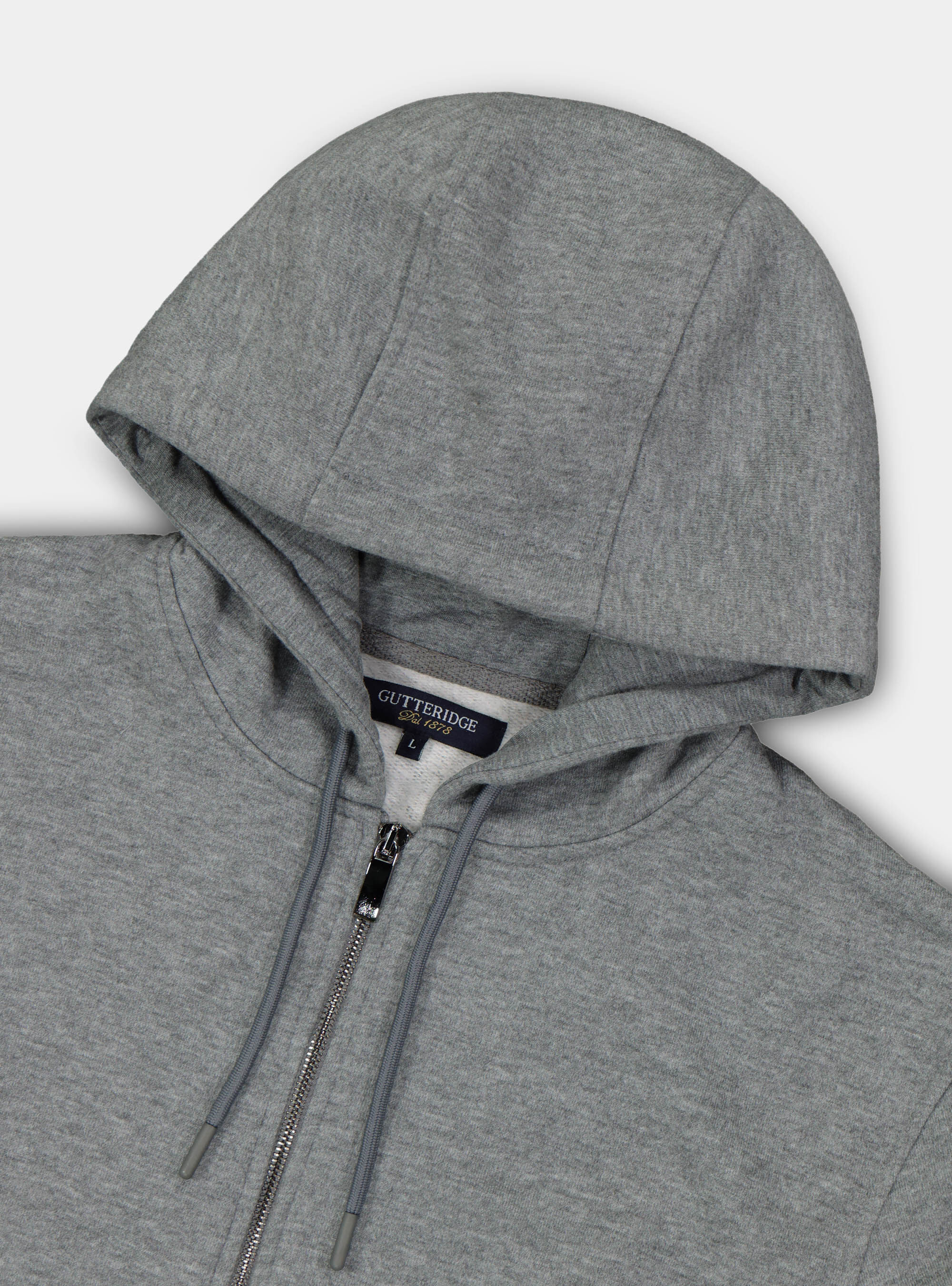 Chaqueta de sudadera con capucha y bolsillos, GRIS MARENGO
