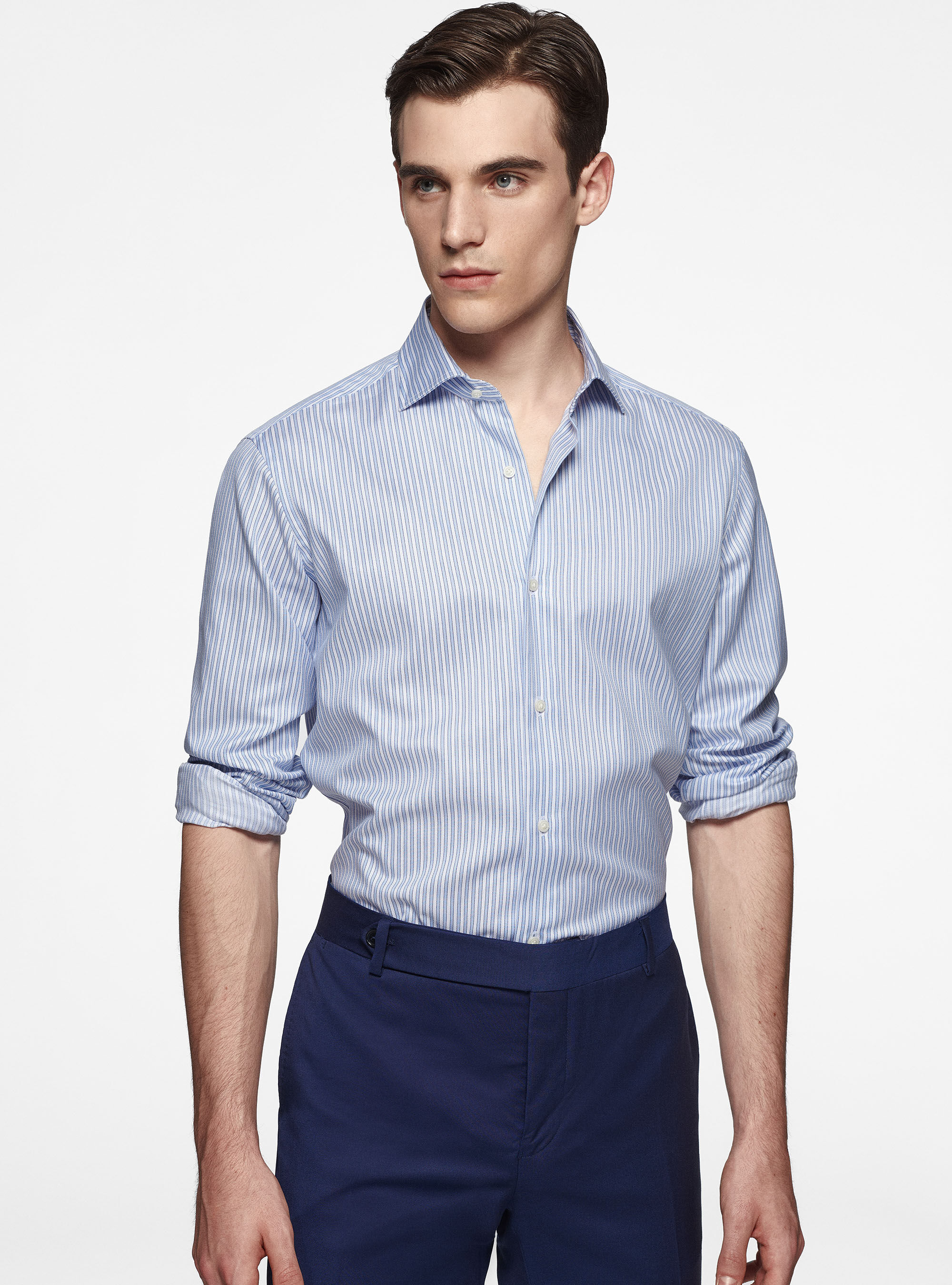 Camicia in twill di cotone rigato Gutteridge Uomo
