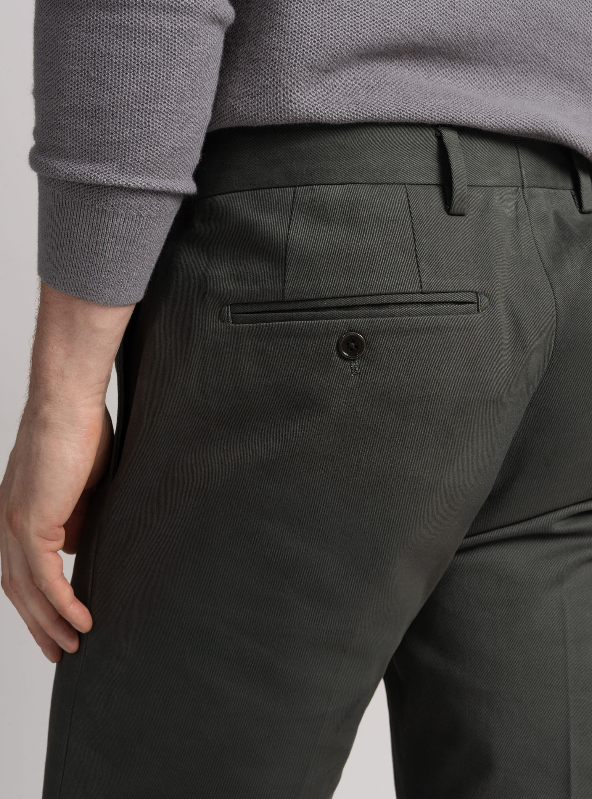 Pantalones de algod&oacute;n esmerilado, GRIS MARENGO