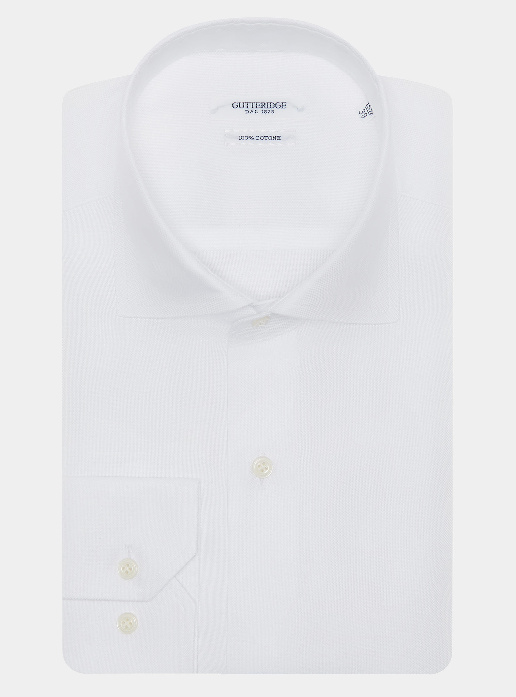 Camicia in cotone oxford, BIANCO