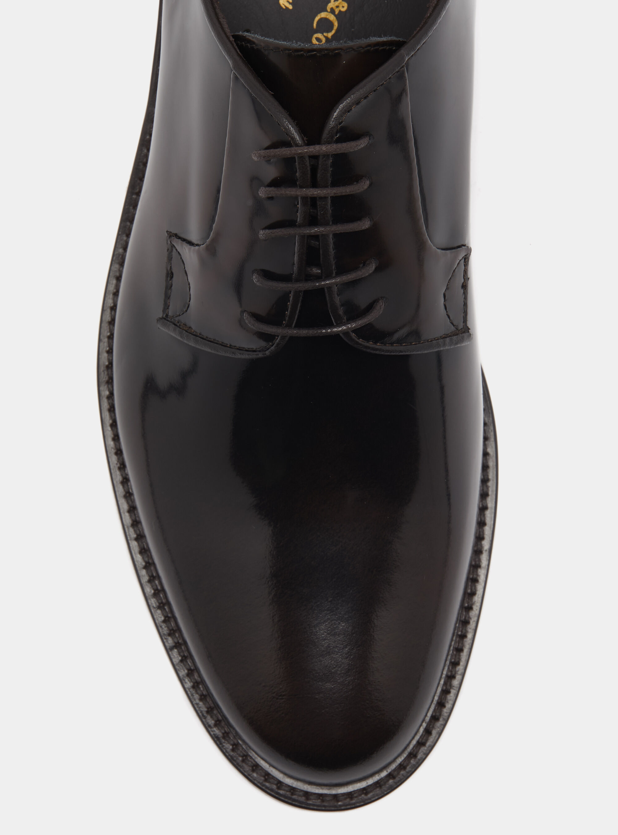 Abrasivated leather derby, BROWN