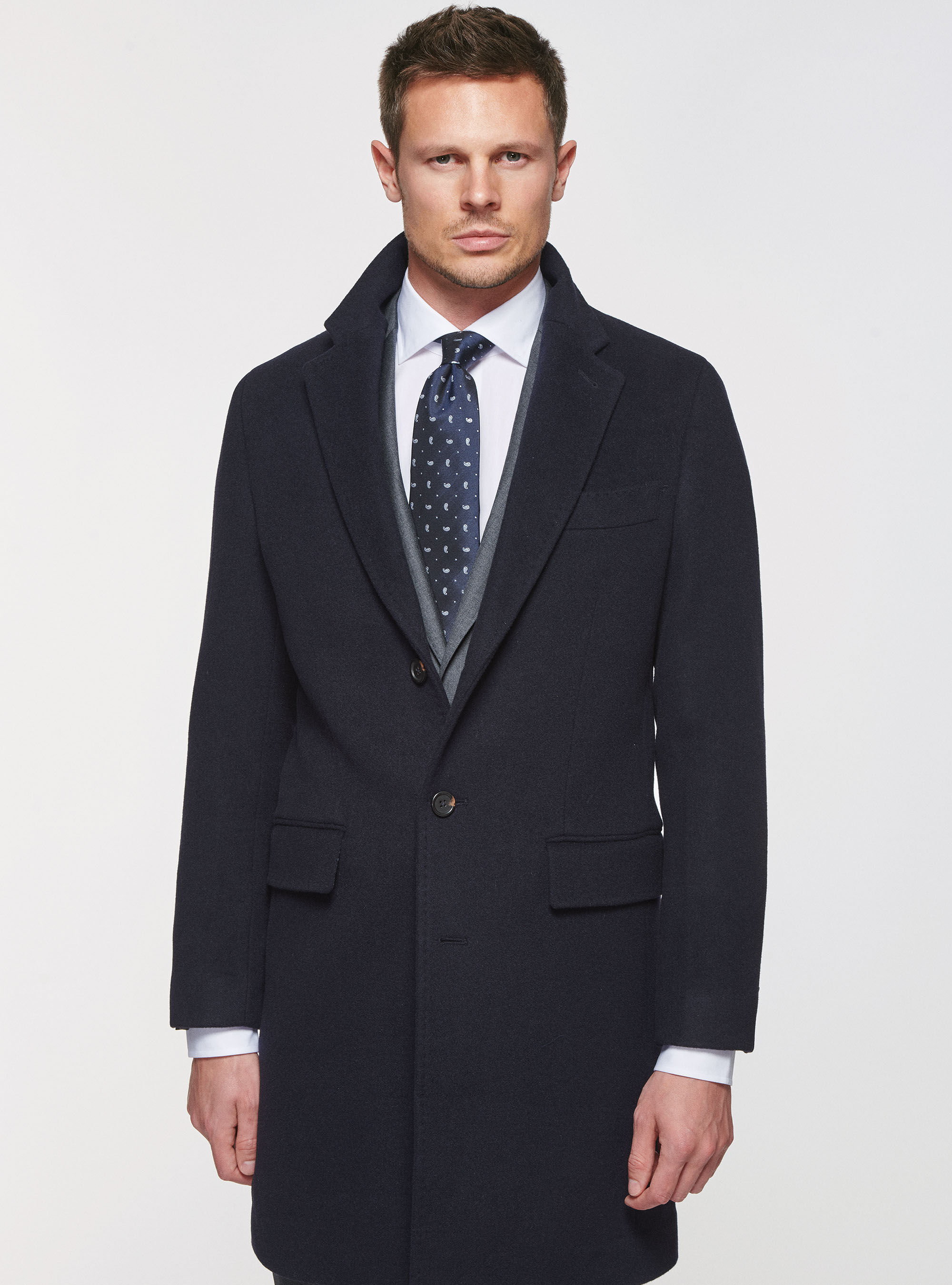 Wool and cashmere coat