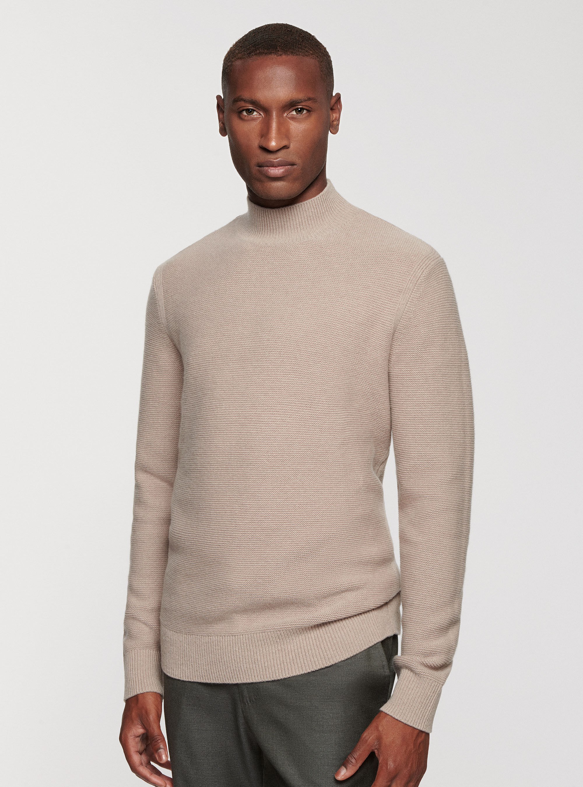Mens wool mock neck new arrivals sweater