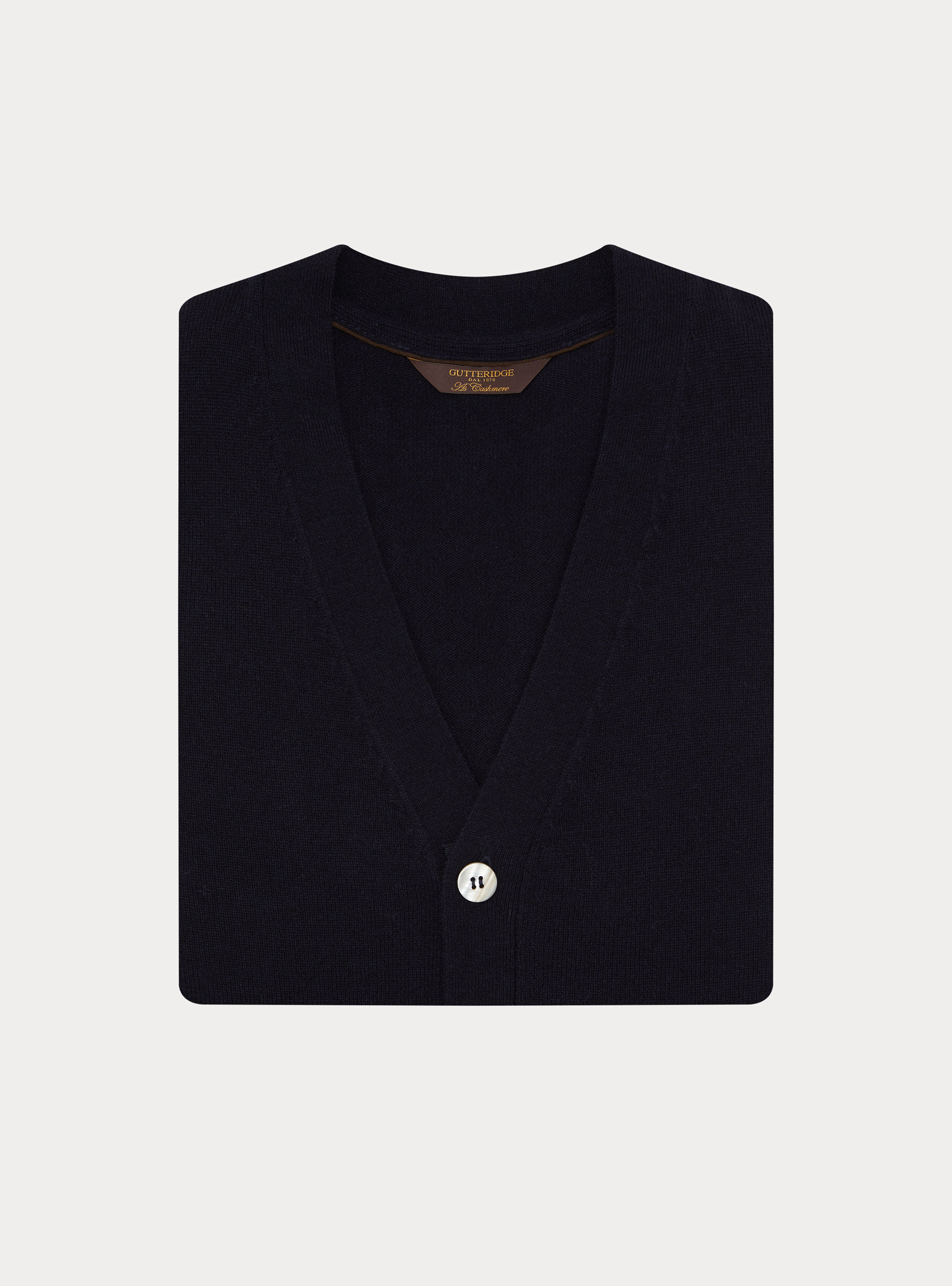 Cardigan in maglia con bottoni lambswool cashmere, BLU NAVY