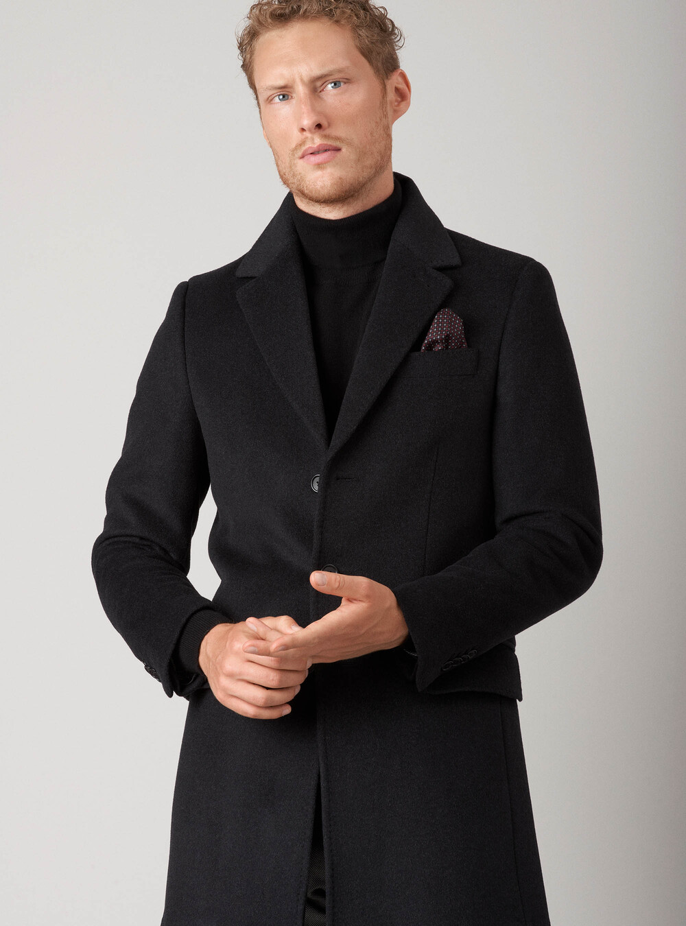 Single breasted wool and cashmere coat | GutteridgeUK | Coats Uomo