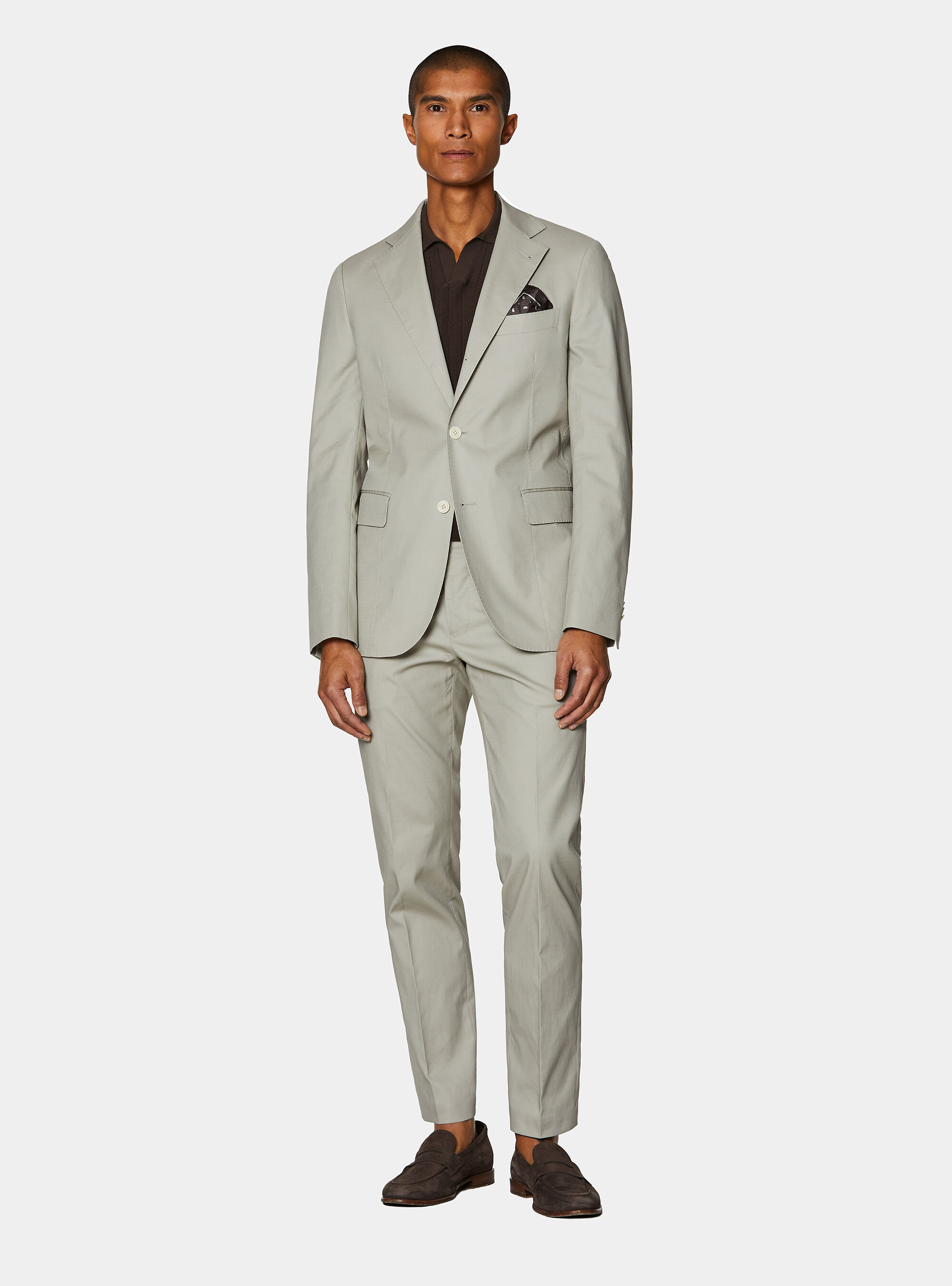 Pantaloni abito in cotone, ECRU