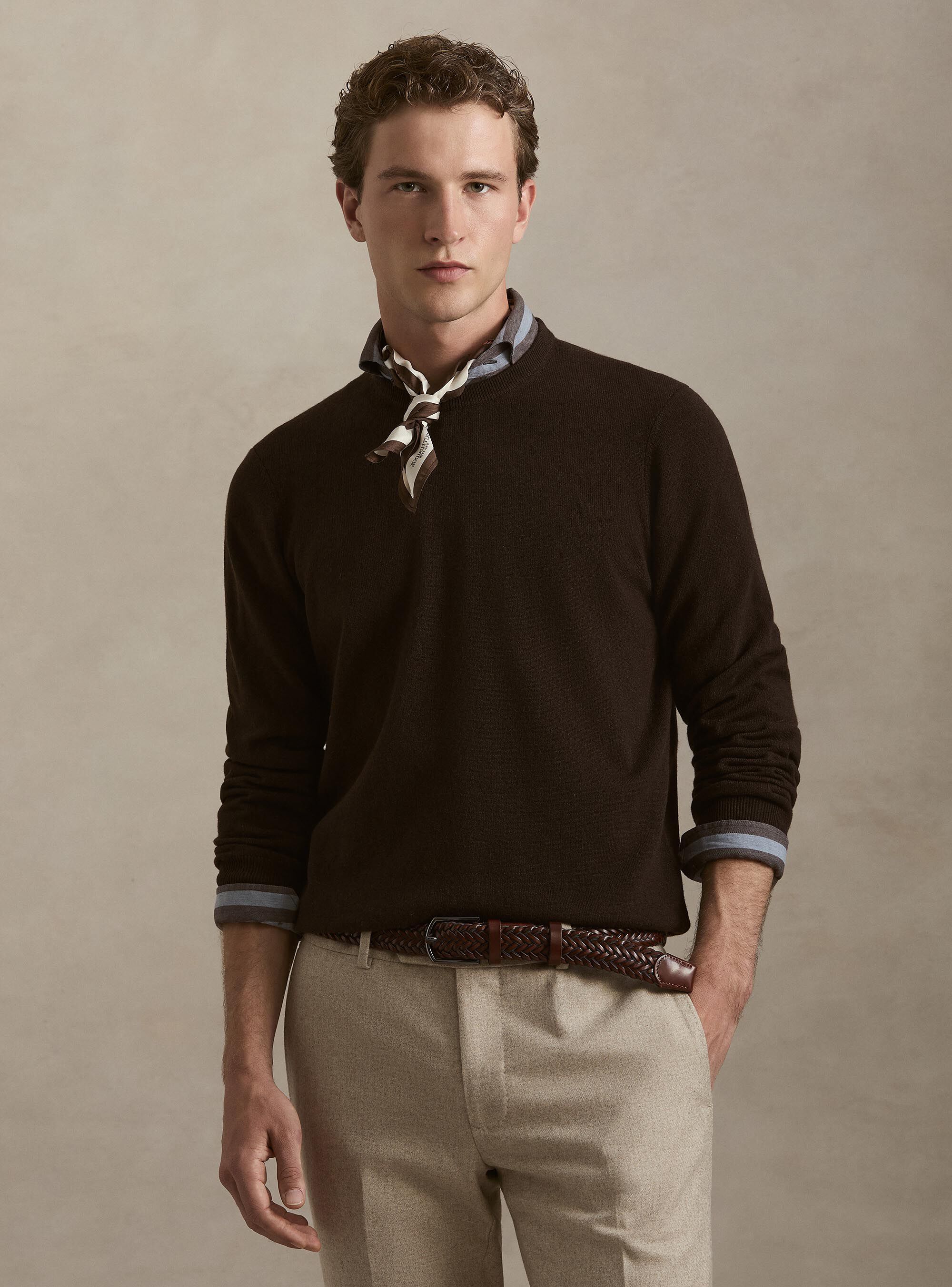 Maglia girocollo in 100% cashmere
