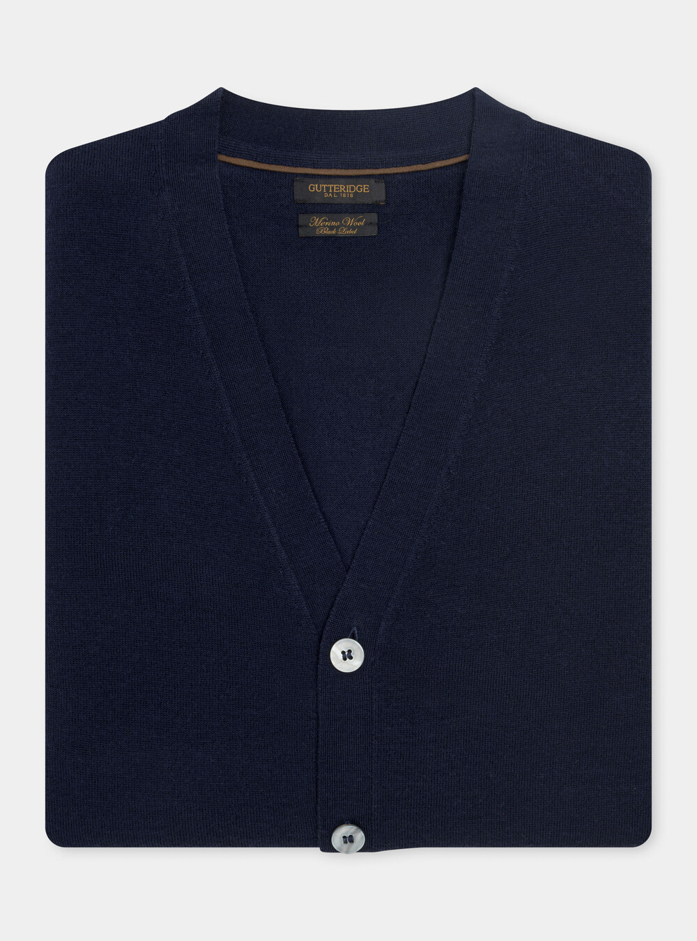 Knitted cardigan in pure merino wool | GutteridgeUS | Men's catalog