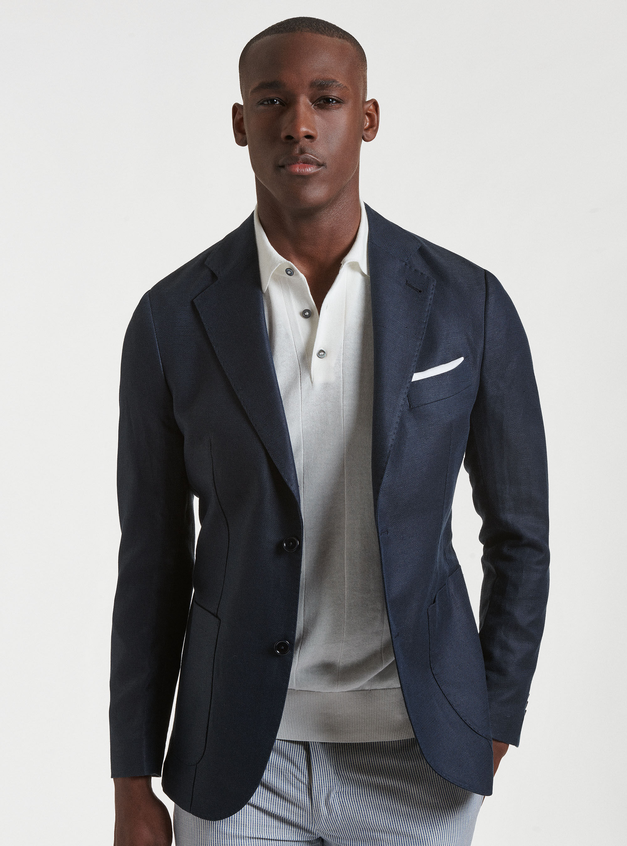 Linen and cotton blazer