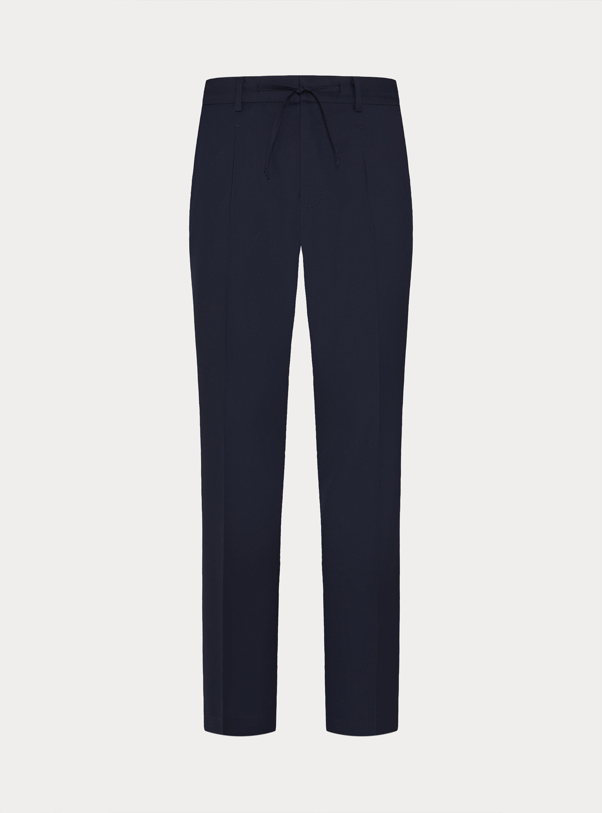 VBC wool drawstring trousers, NAVY BLUE