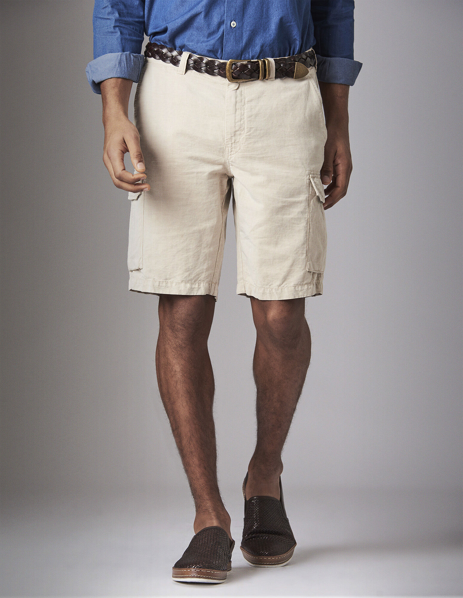 Linen cargo shorts top
