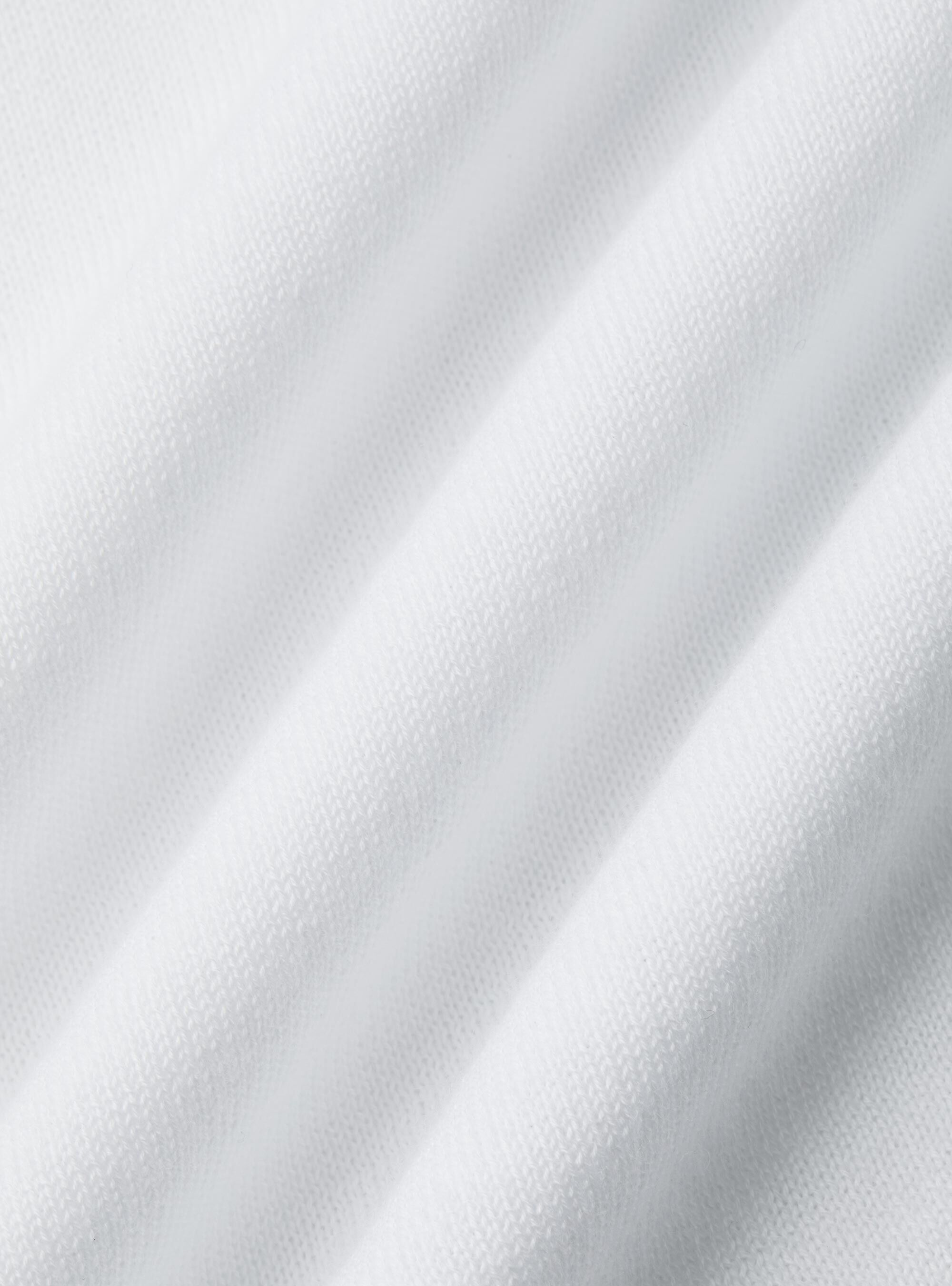Polo de punto sin botones en algod&oacute;n extrafino, BLANCO