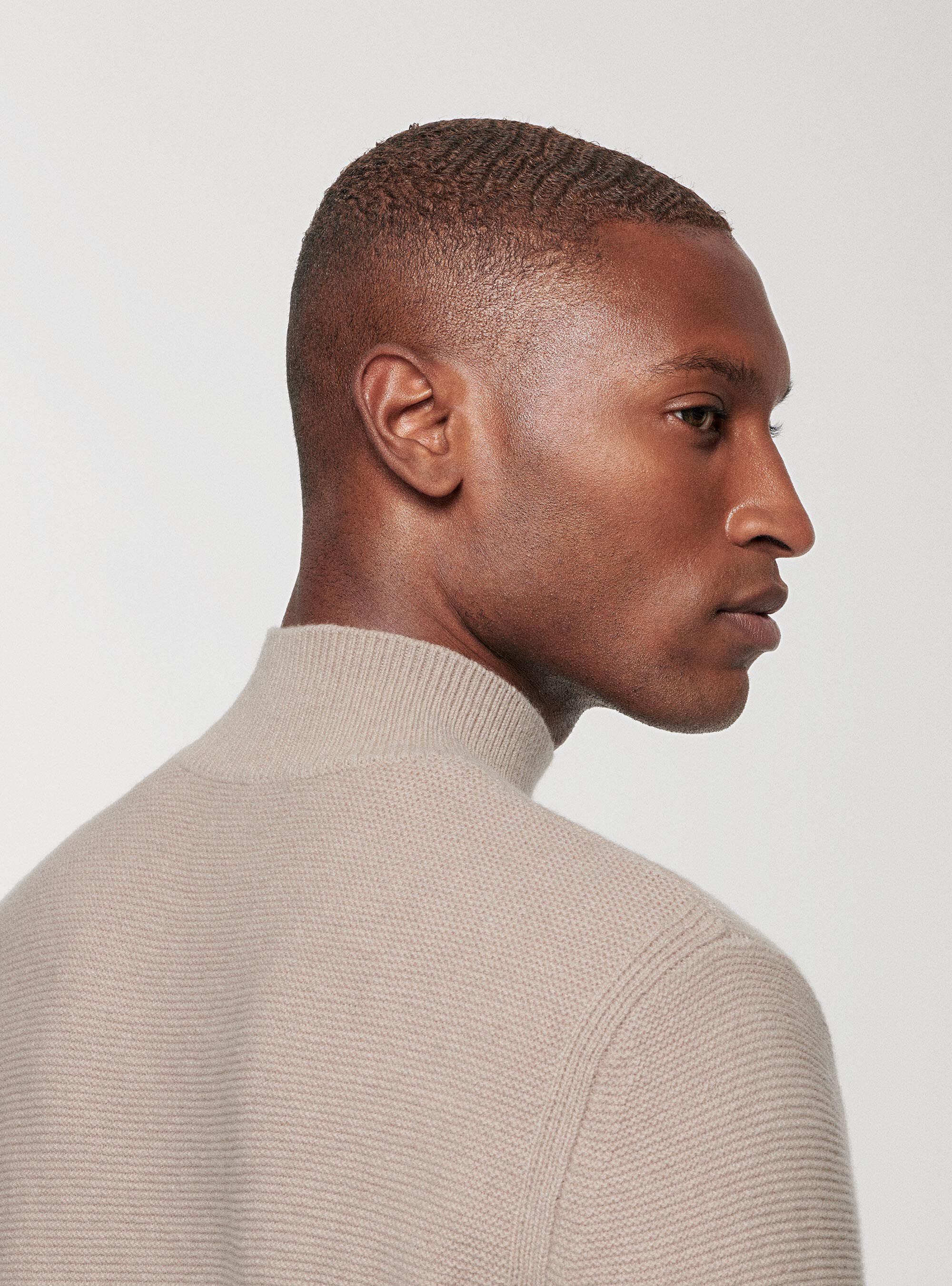 Mens wool mock best sale neck sweater