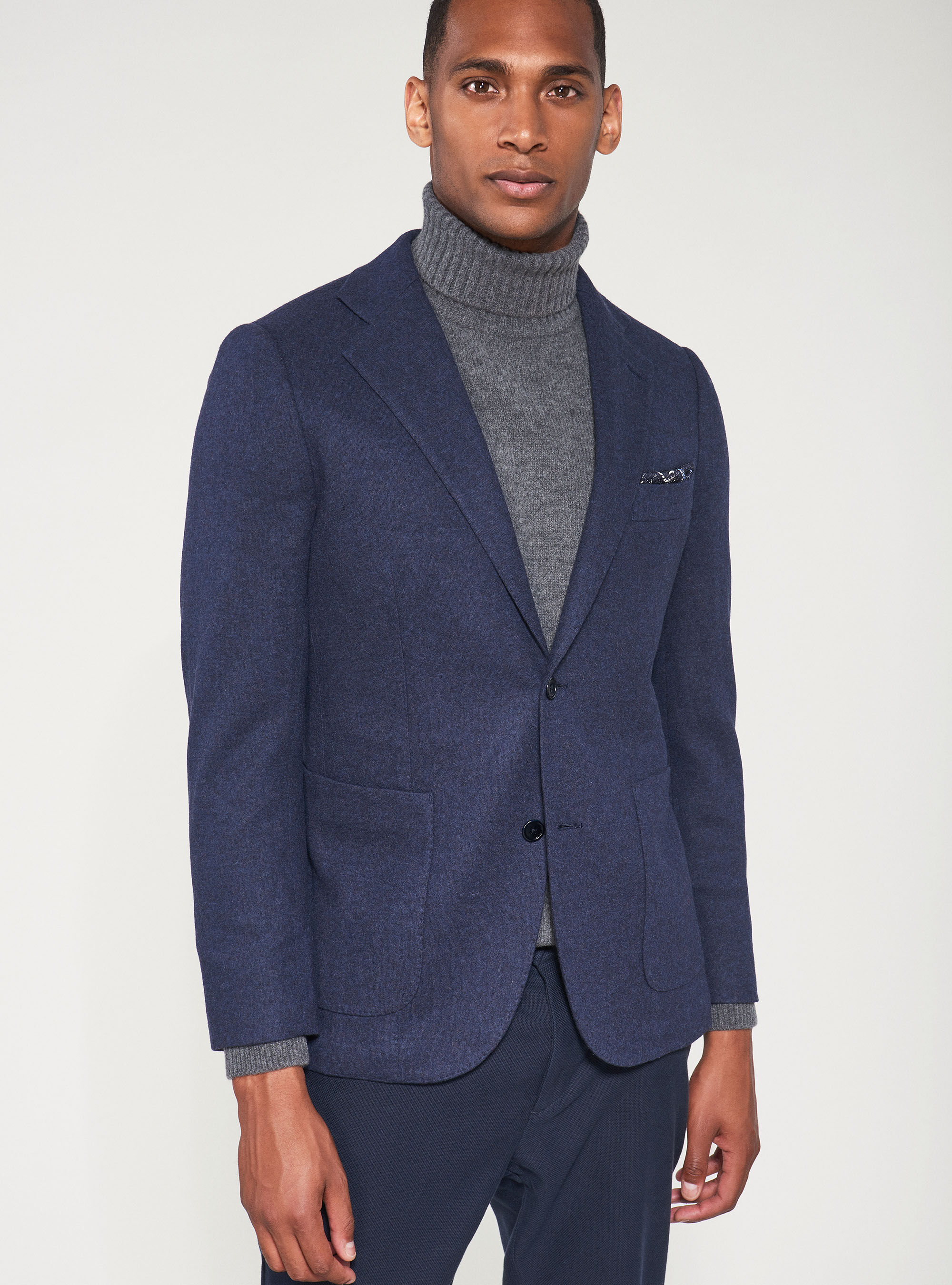 Unlined navy top blazer