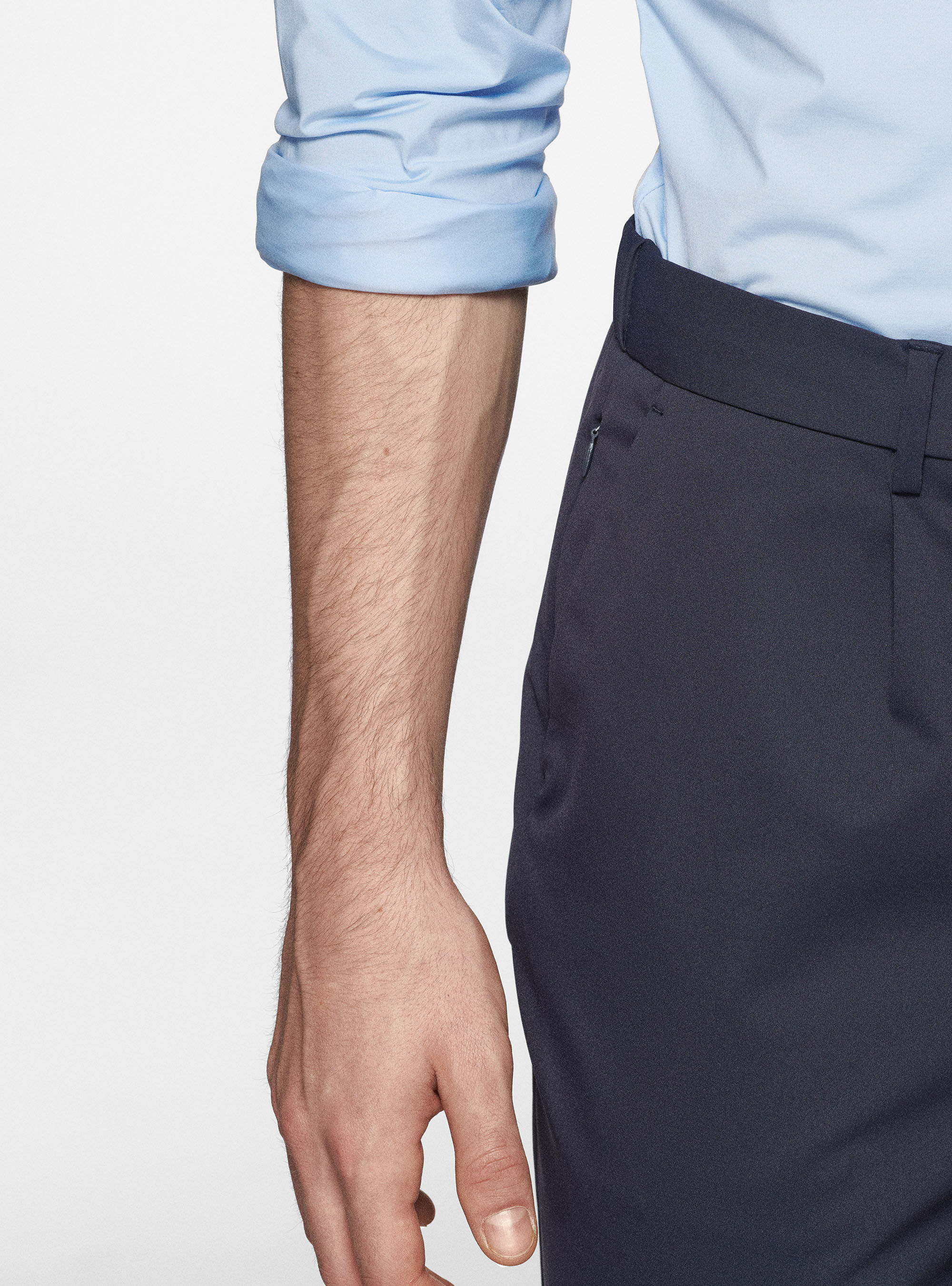 Camicia GT01 in jersey stretch, AZZURRO