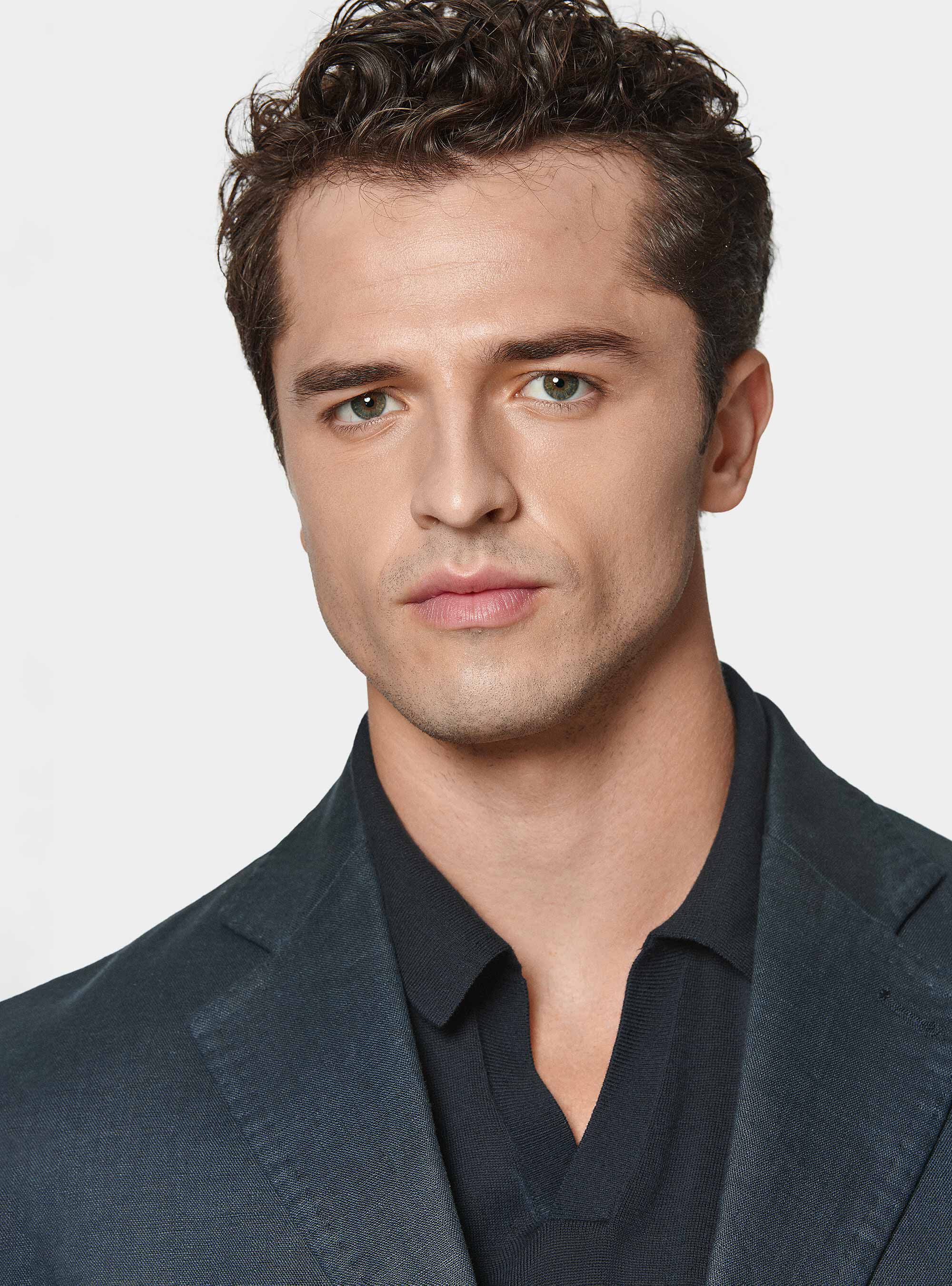 Anzugjacke aus reinem Leinen, NAVY 0218C