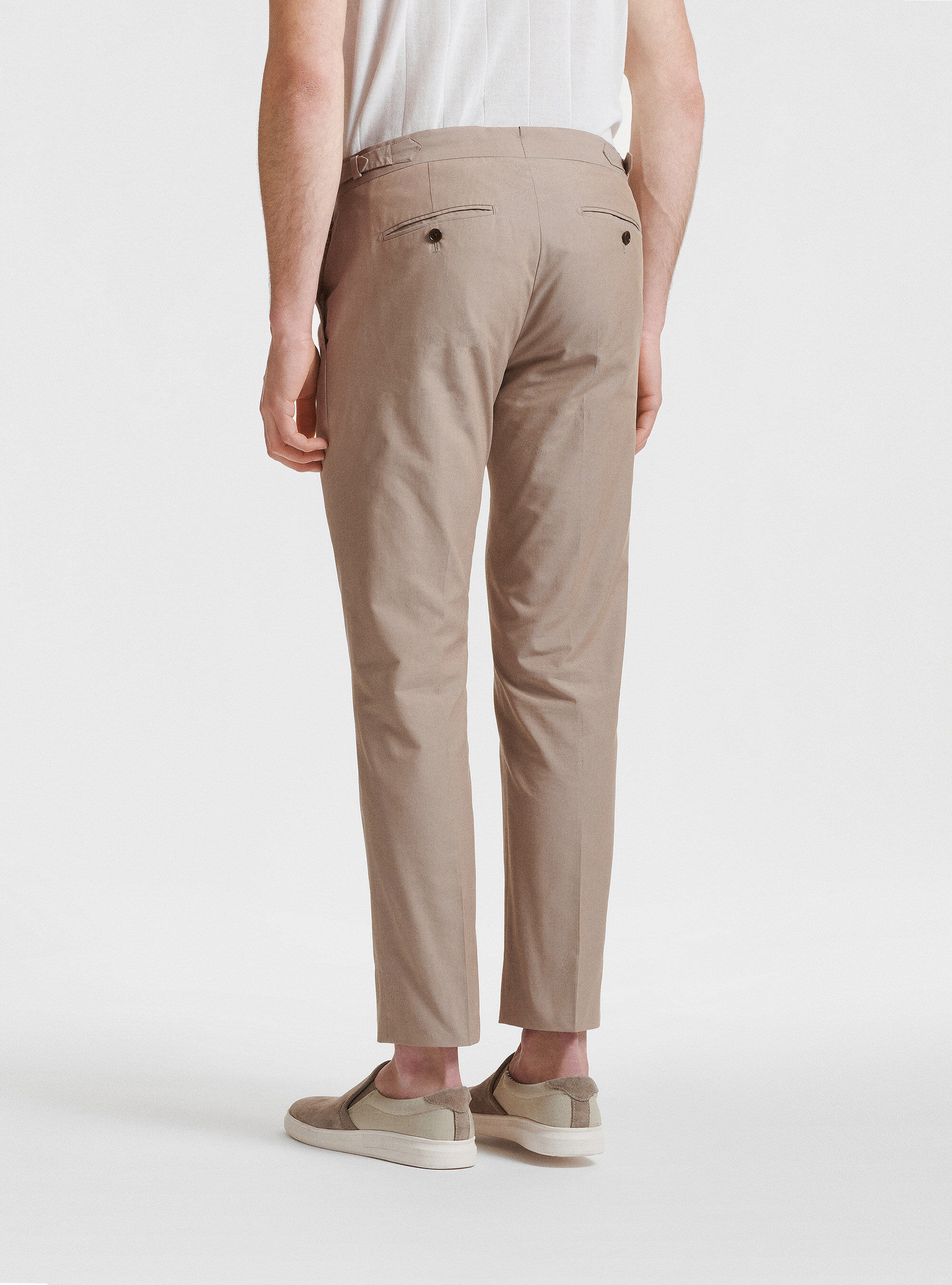 Pantaloni per abito in misto cotone DUEMILAGORI, SABBIA