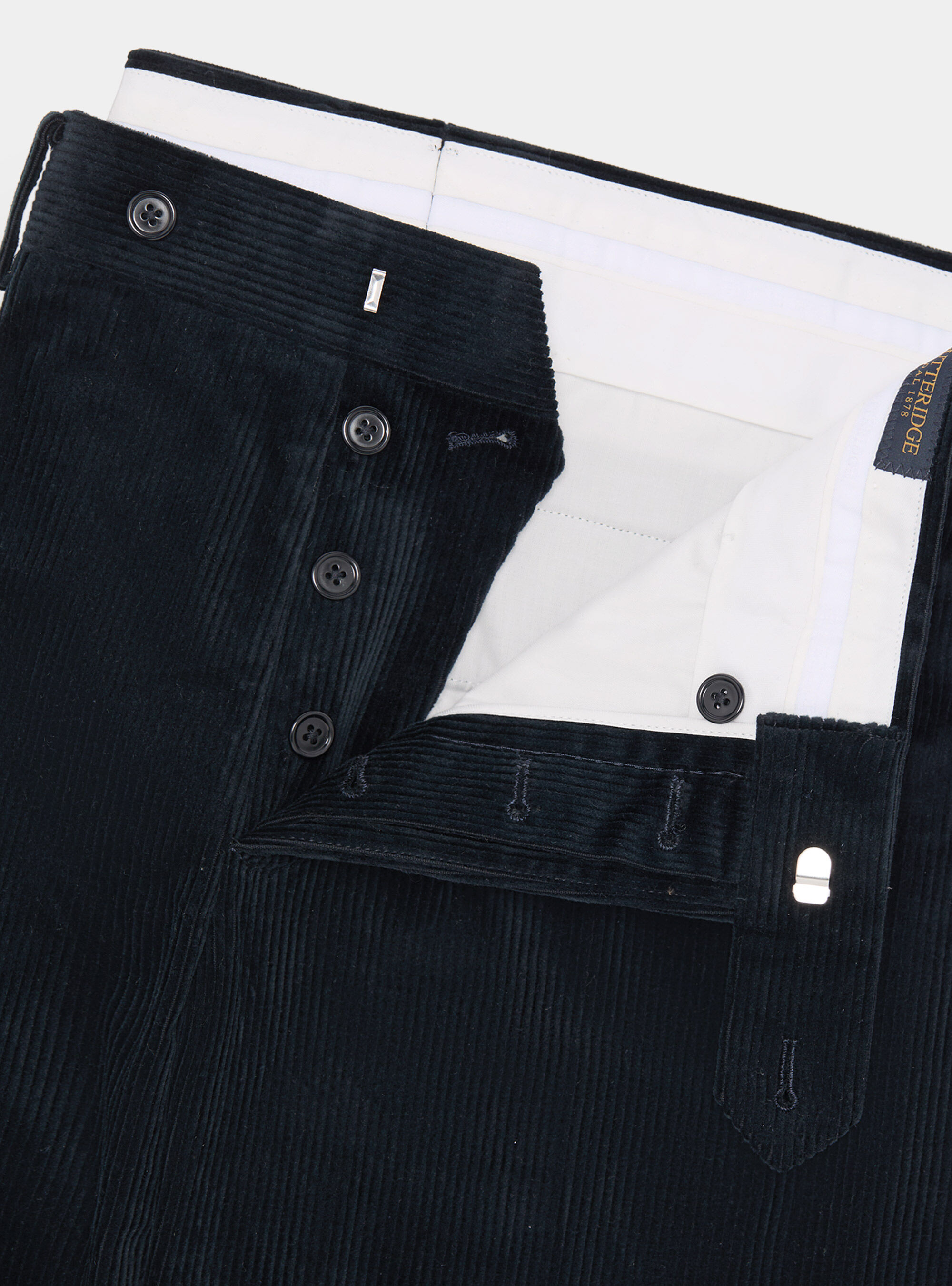 Pantal&oacute;n de terciopelo el&aacute;stico Duca Visconti di Modrone, AZUL MARINO