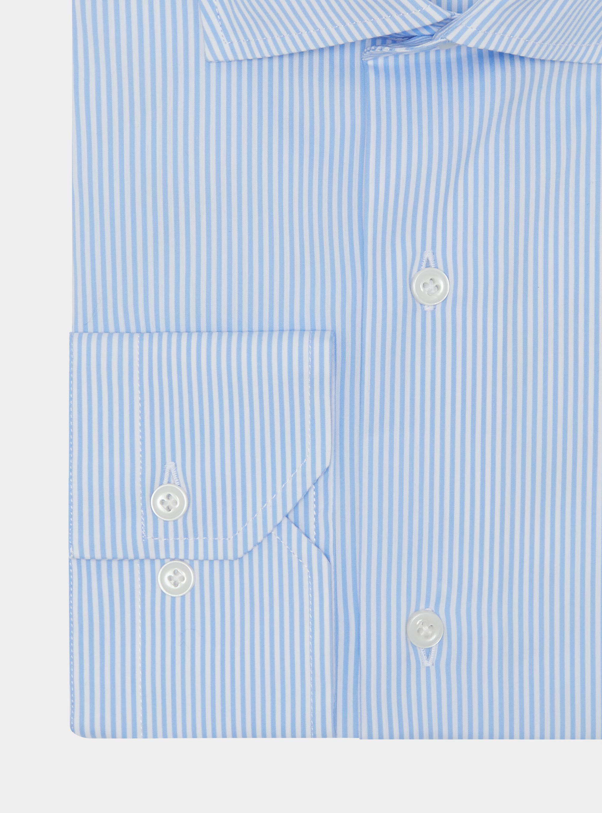 Stretch poplin striped shirt, LIGHT BLUE