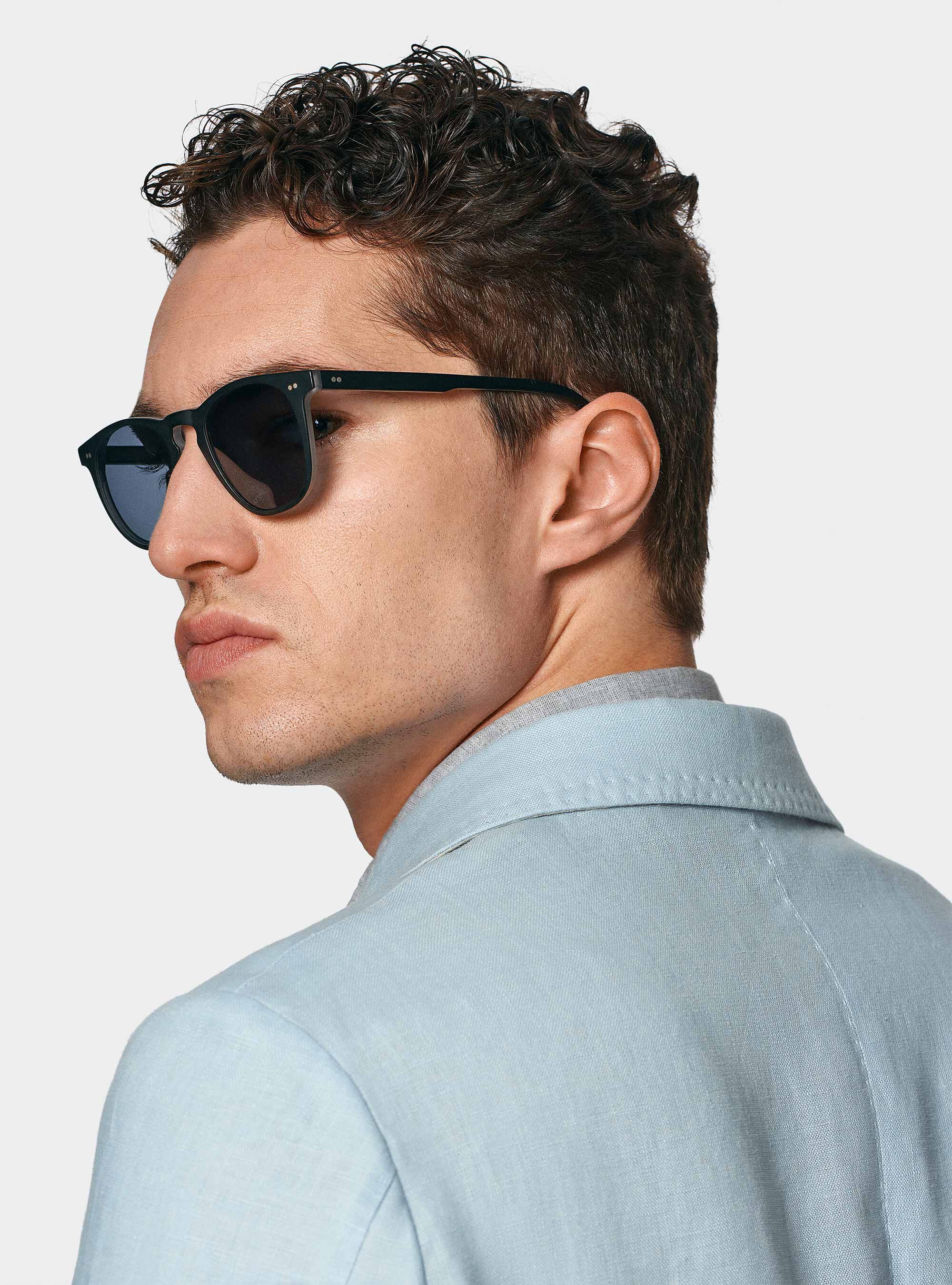 Giacca abito in puro lino, AZZURRO