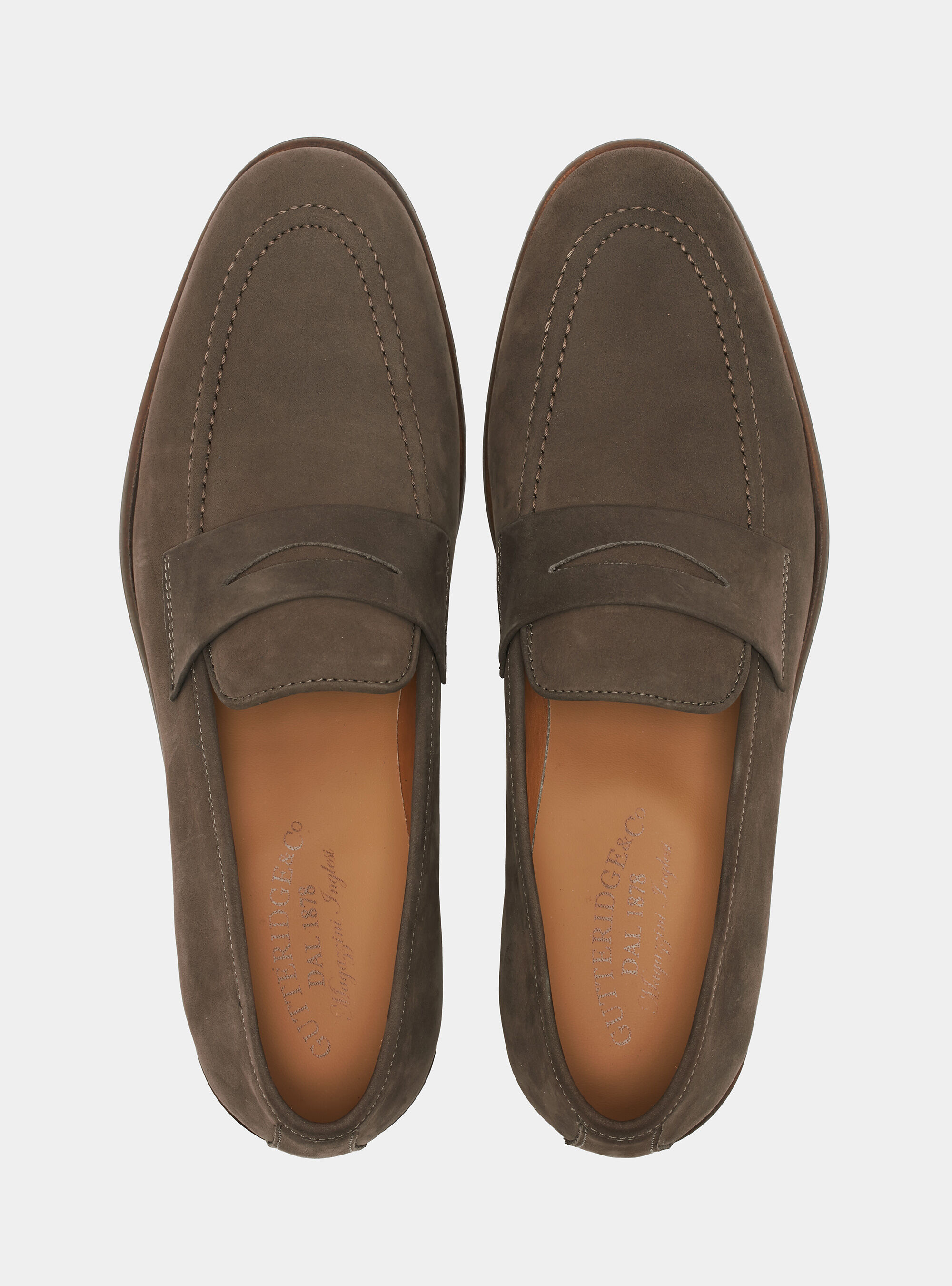 Mocassino in nabuk, MARRONE