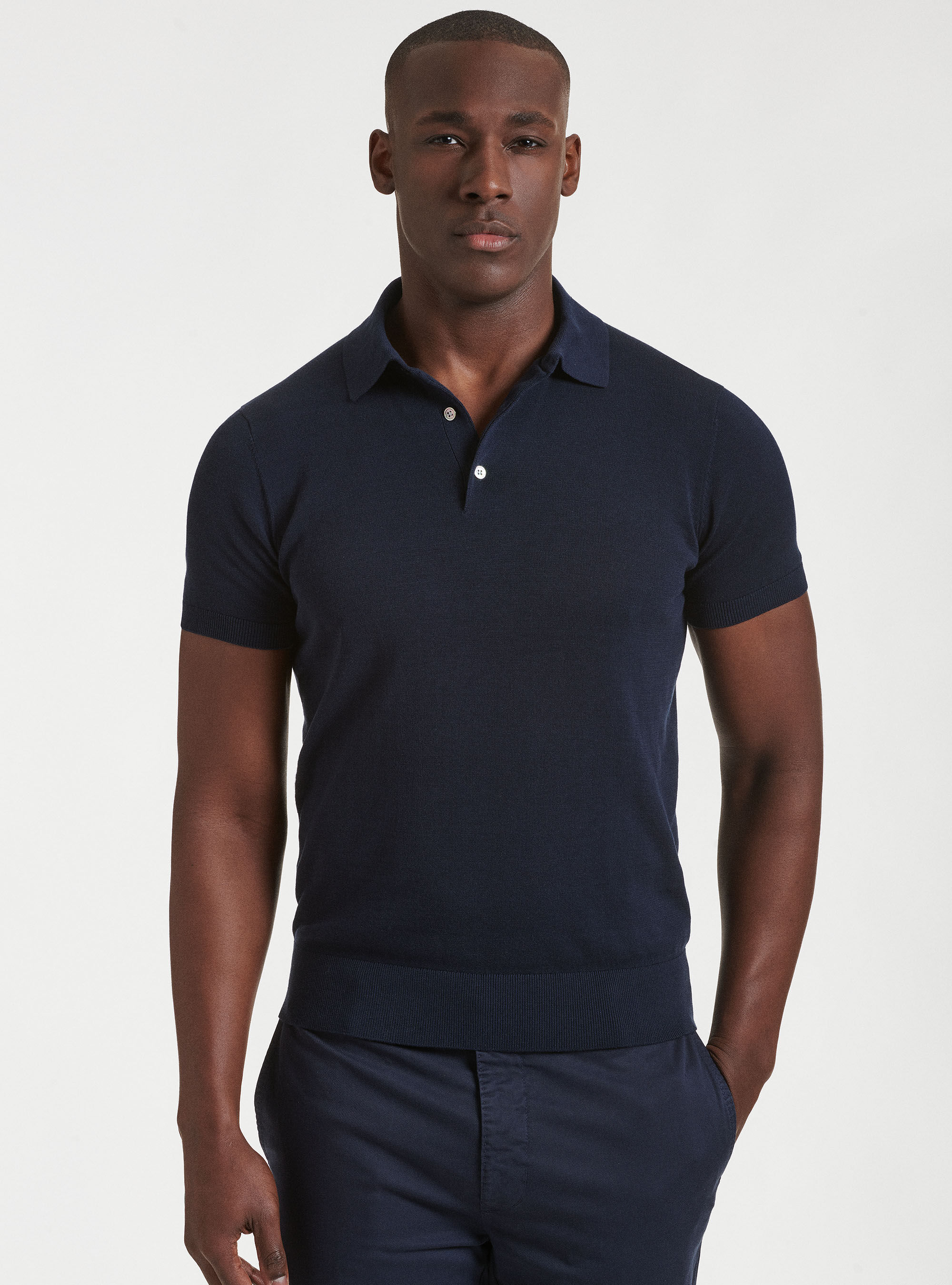 Mens knitted polo new arrivals