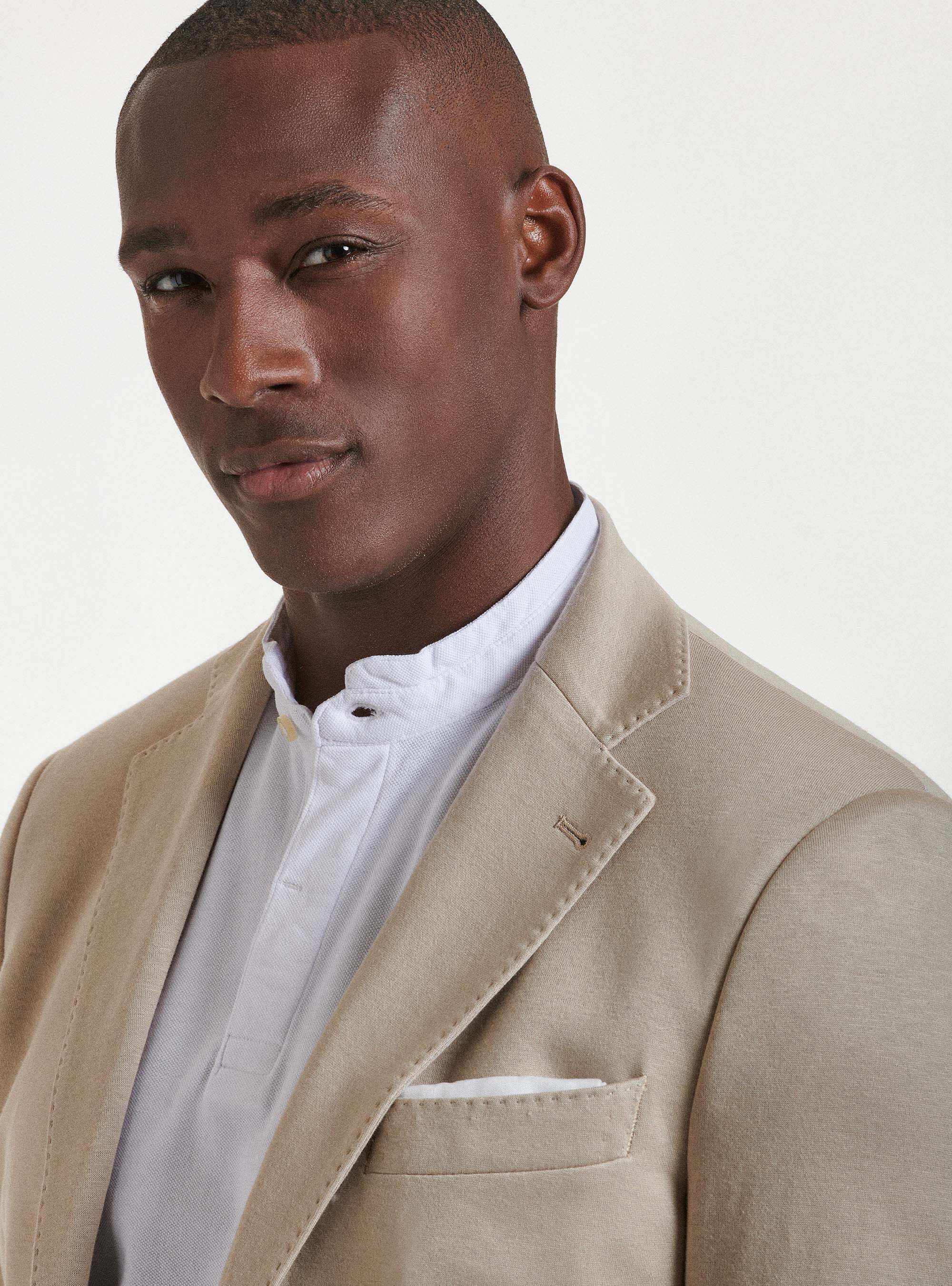 Cream sales jersey blazer