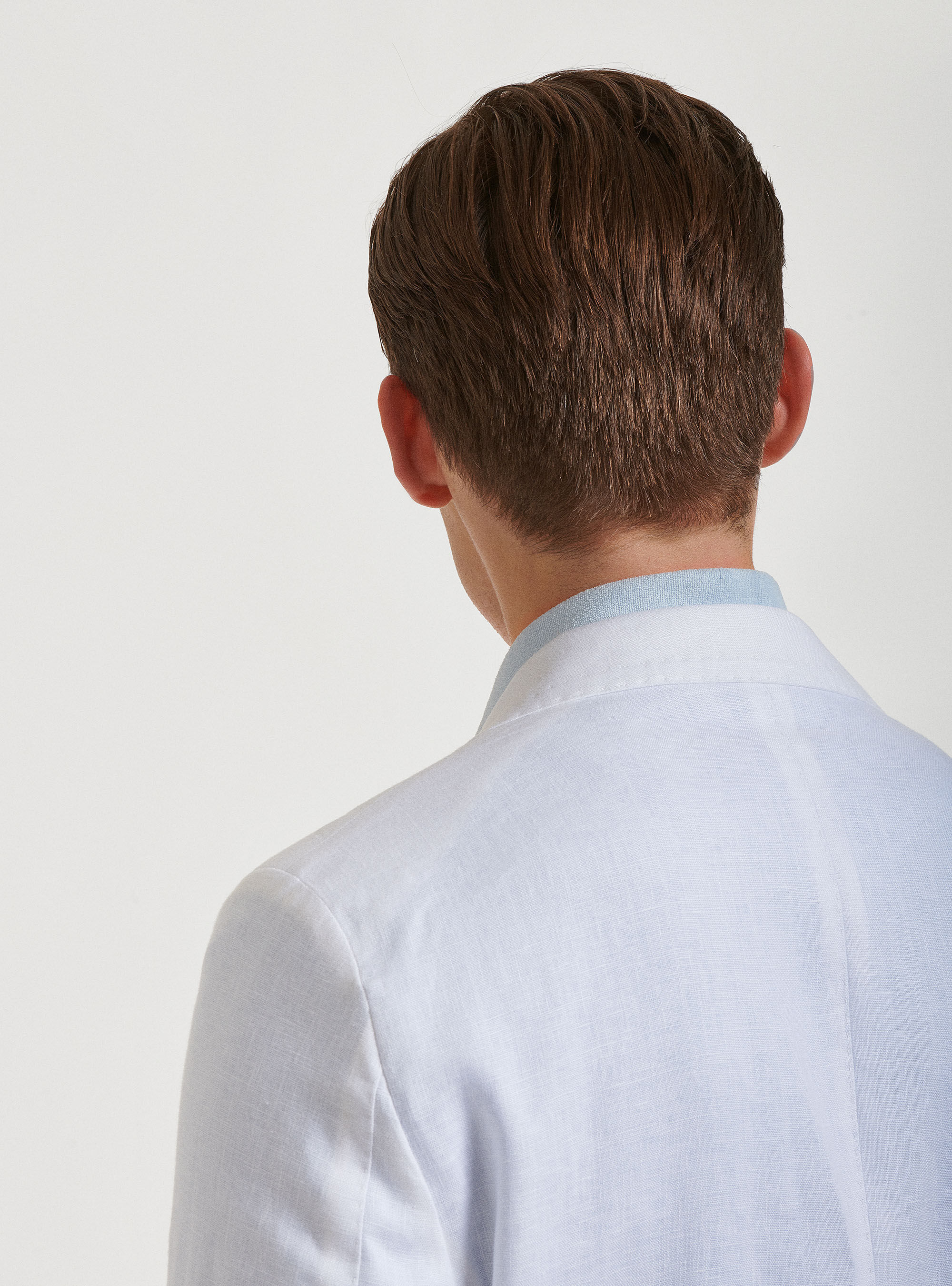 Pure linen suit blazer, WHITE